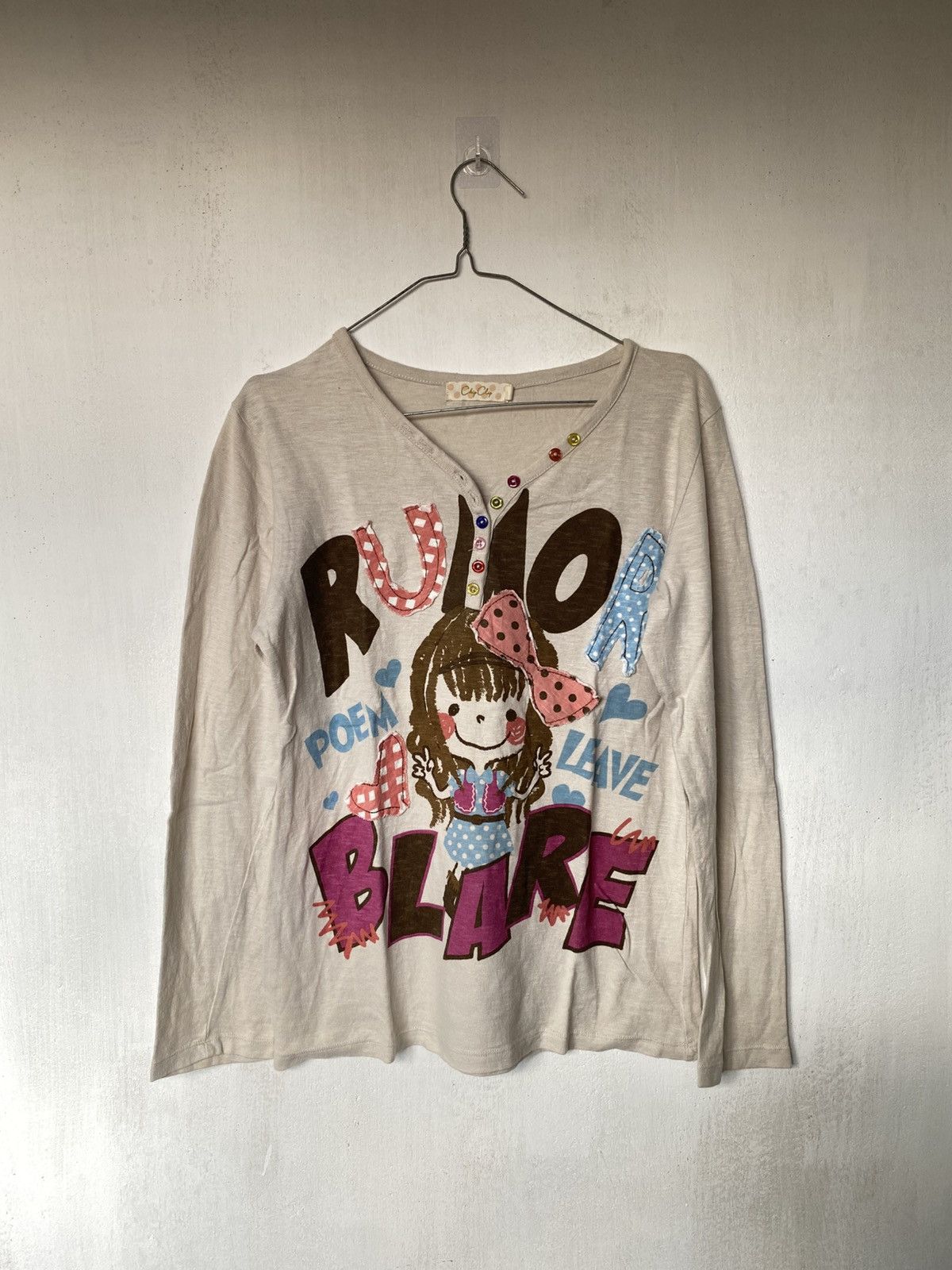 Beauty Beast × If Six Was Nine × Japanese Brand Clip Clip Poem Multi Button Longsleeve Size US M / EU 48-50 / 2 - 1 Thumbnail