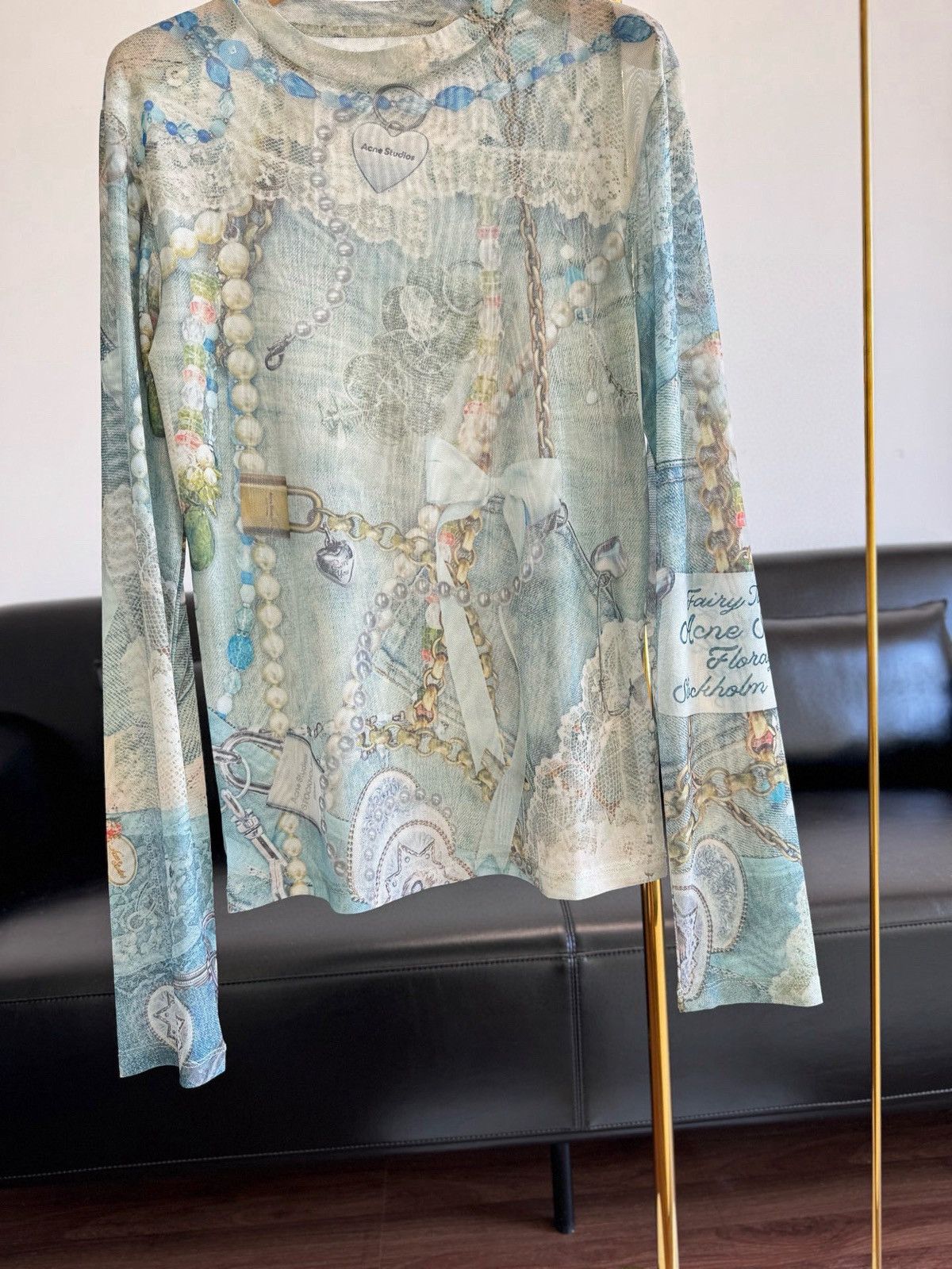 Acne Studios Acne Studios Lace Chain Mesh Long-Sleeved Base Layer Size M / US 6-8 / IT 42-44 - 3 Thumbnail