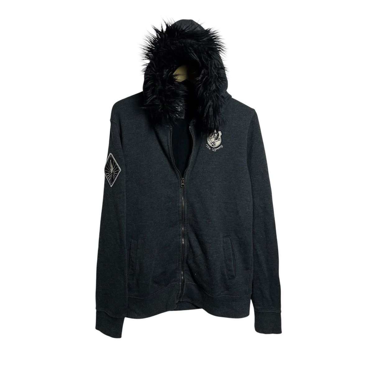 The Library Punk Grunge Faux Fur Hoodie If6w9 LgB Style