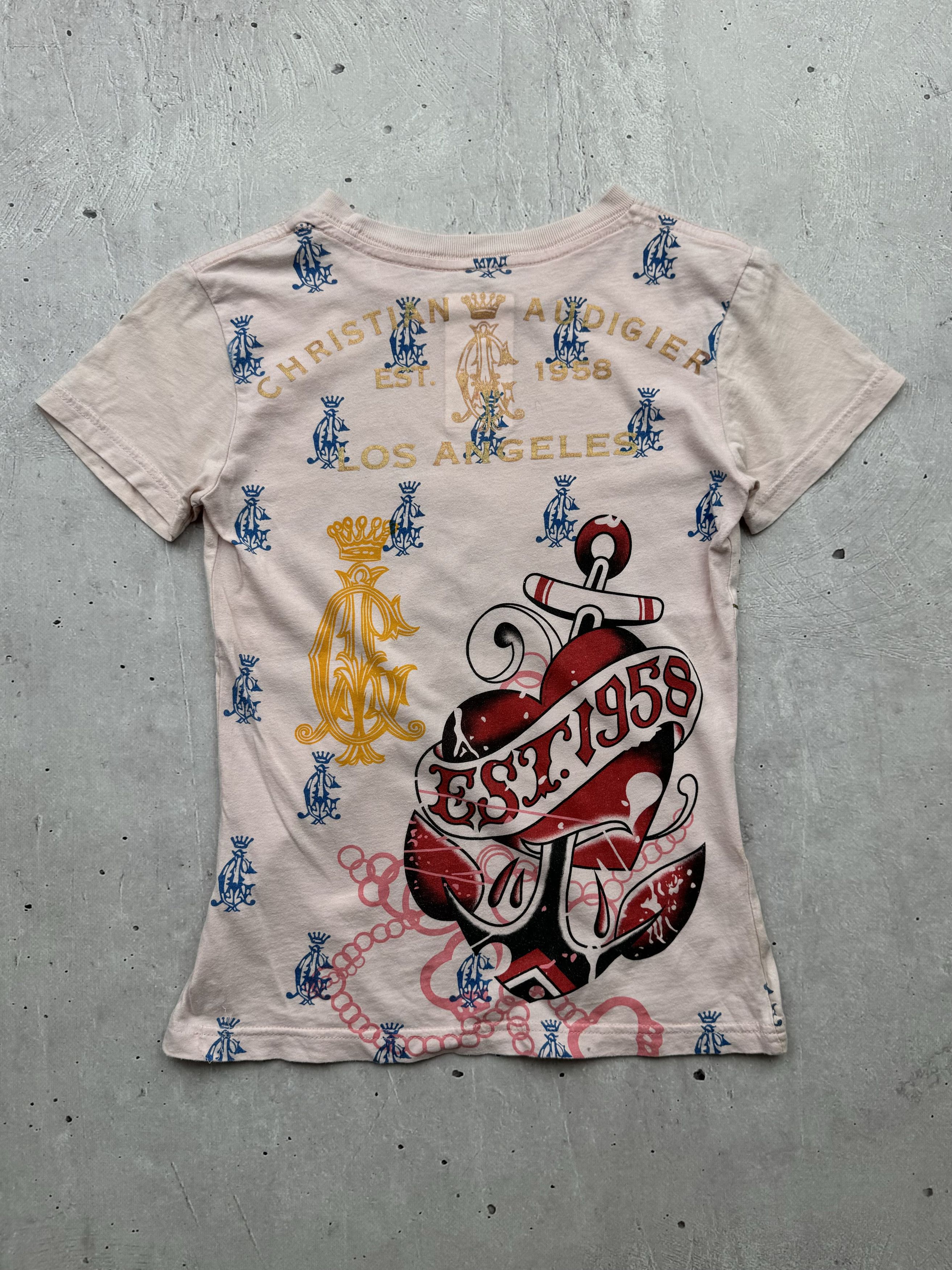 Christian Audigier × Ed Hardy × Vintage Christian Audigier Vintage Printed T-Shirt Size M / US 6-8 / IT 42-44 - 5 Thumbnail