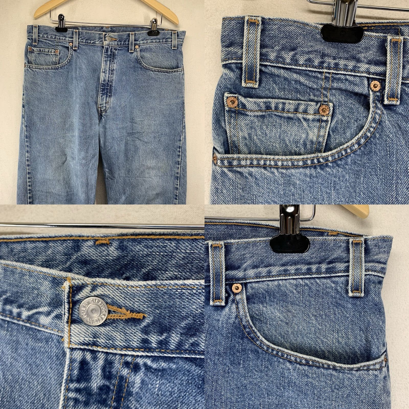 Levi's Levi's 505 Jeans Men Regular Fit Straight Leg 38x30 Blue Cotton Denim 2002 Americana Size US 38 / EU 54 - 8 Thumbnail