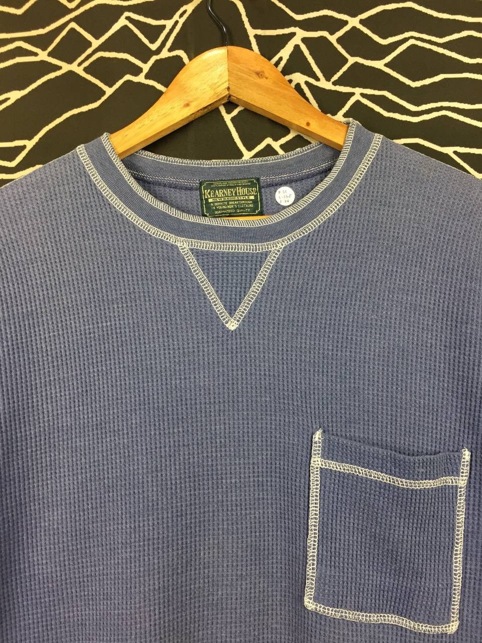 Japanese Brand Kearney House Waffle Knit Thermal Long Sleeve Tee Size L Size US L / EU 52-54 / 3 - 3 Thumbnail