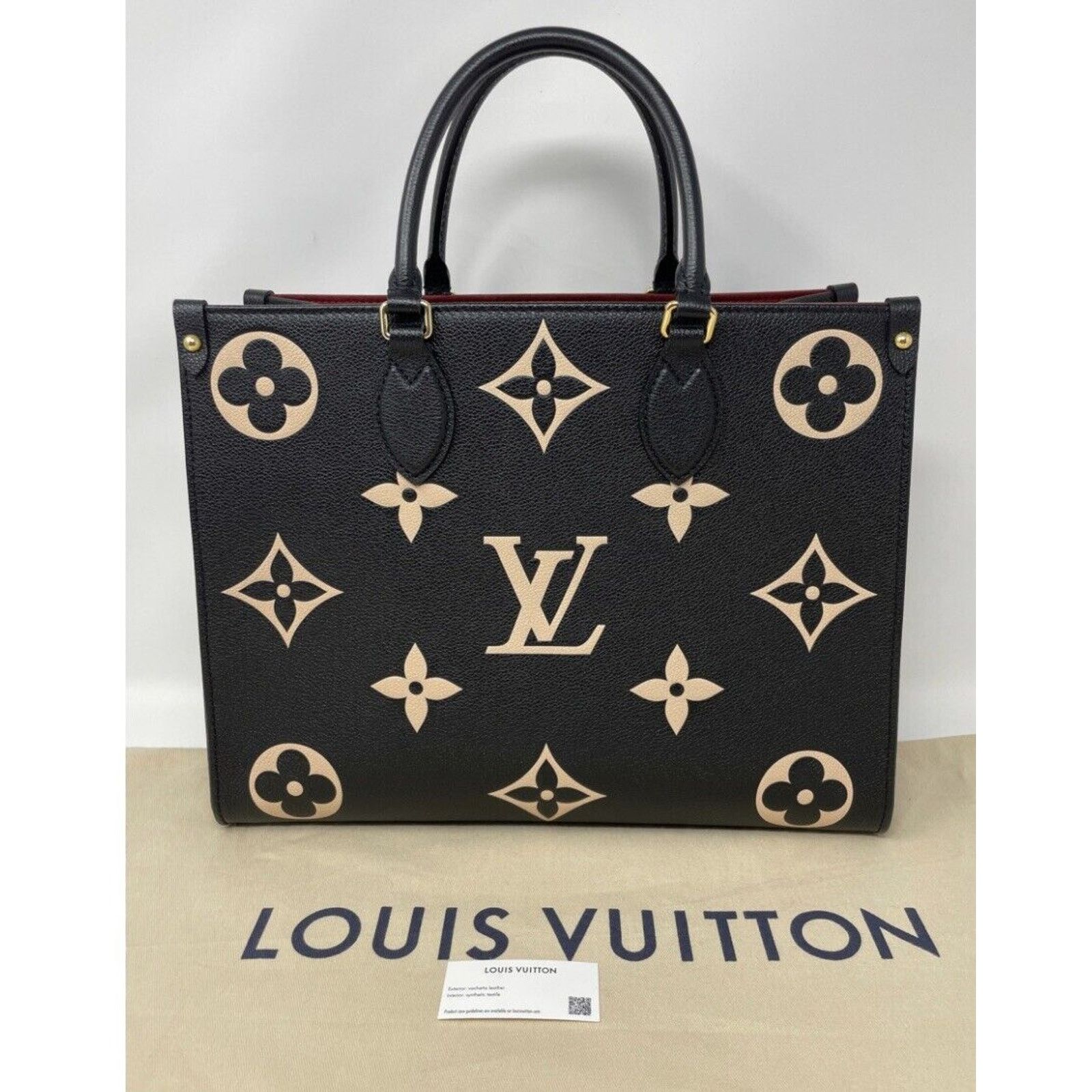 Louis Vuitton Louis Vuitton M45495 OnTheGo Tote MM Black/Beige Size ONE SIZE - 4 Thumbnail
