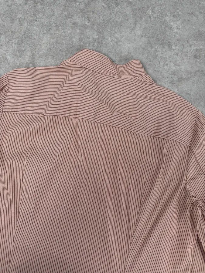 Gucci SS2007 Gucci Apricot Officer Collar Striped Shirt by Frida Giannini Size US M / EU 48-50 / 2 - 6 Thumbnail