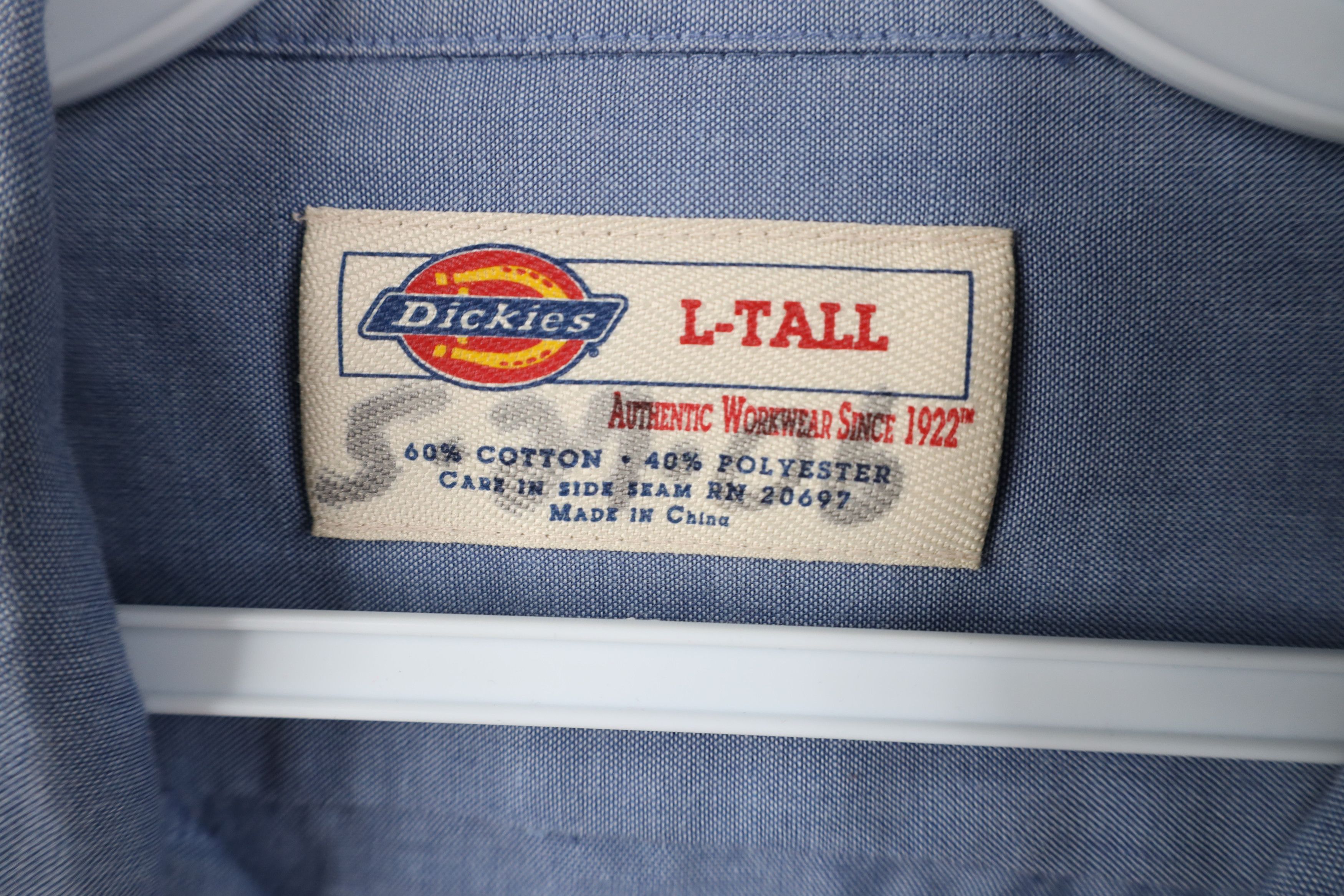 Dickies Vintage 90s Dickies Chambray Mechanic Button Shirt Workwear Size US L / EU 52-54 / 3 - 6 Thumbnail