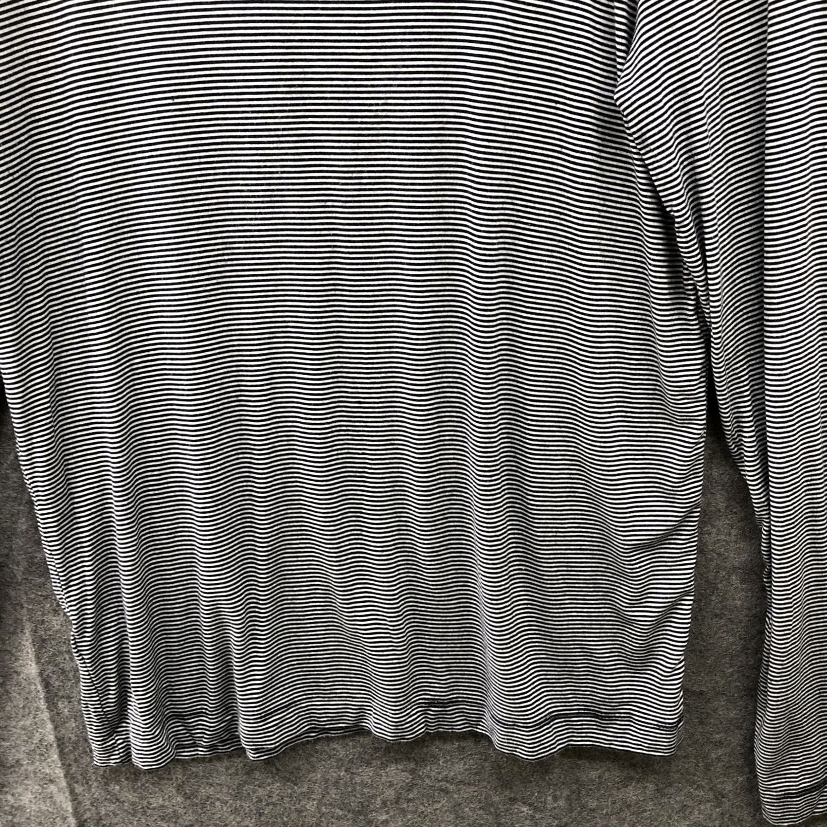 Loft Loft Turtleneck T Shirt Womens M Navy Blue White Striped Jersey Lightweight Size M / US 6-8 / IT 42-44 - 4 Thumbnail