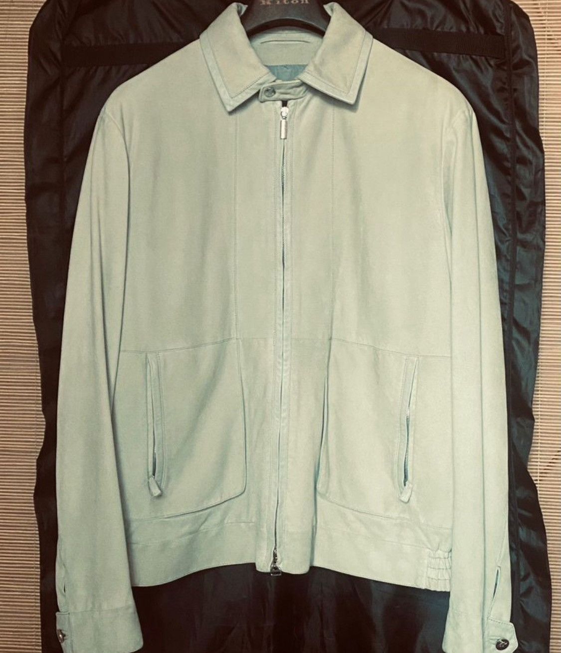 Brioni Brioni Leather Biker Jacket Gray Size US M / EU 48-50 / 2 - 1 Thumbnail