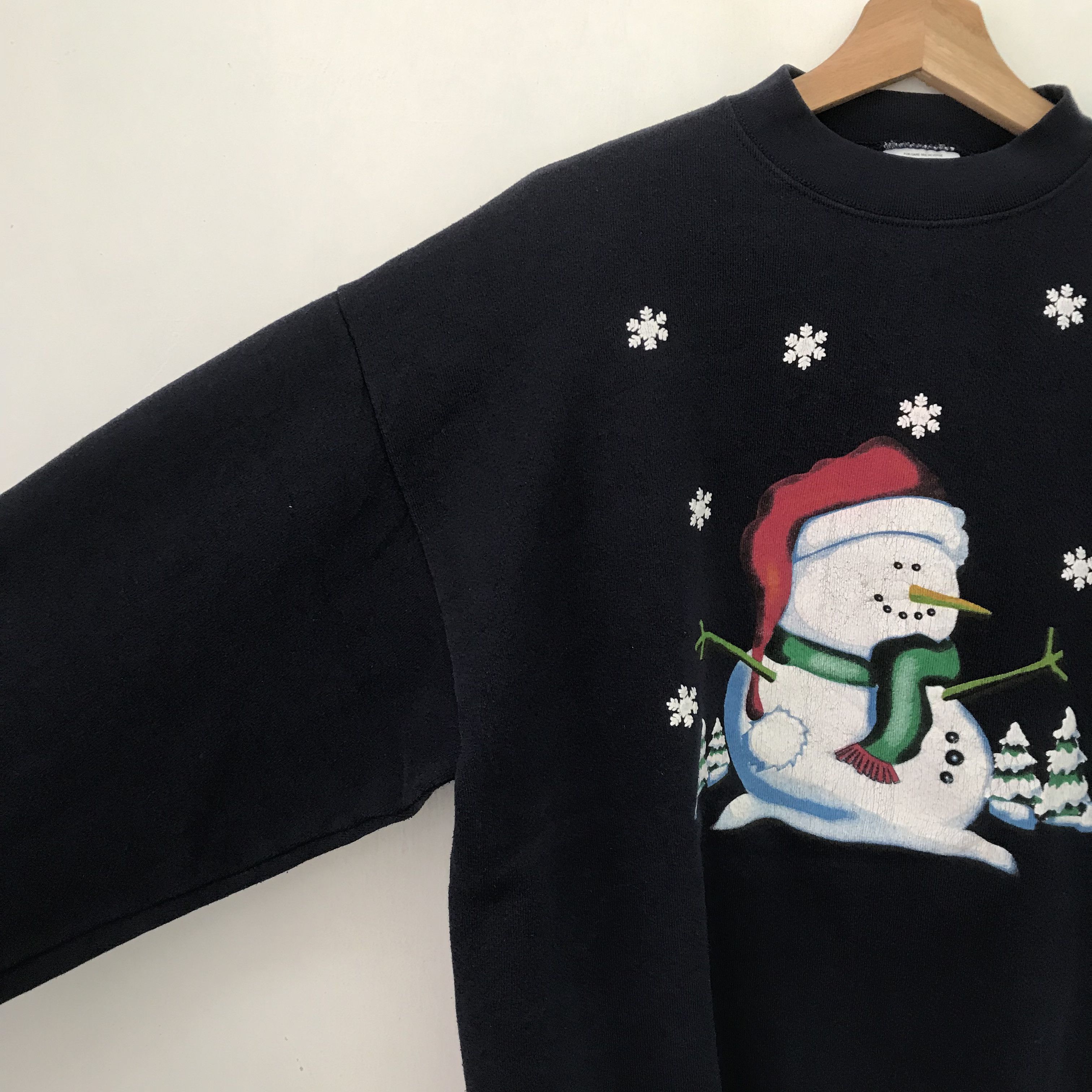 Tultex Vintage 90s Snowman Graphic Blue - 23 Size US L / EU 52-54 / 3 - 4 Thumbnail