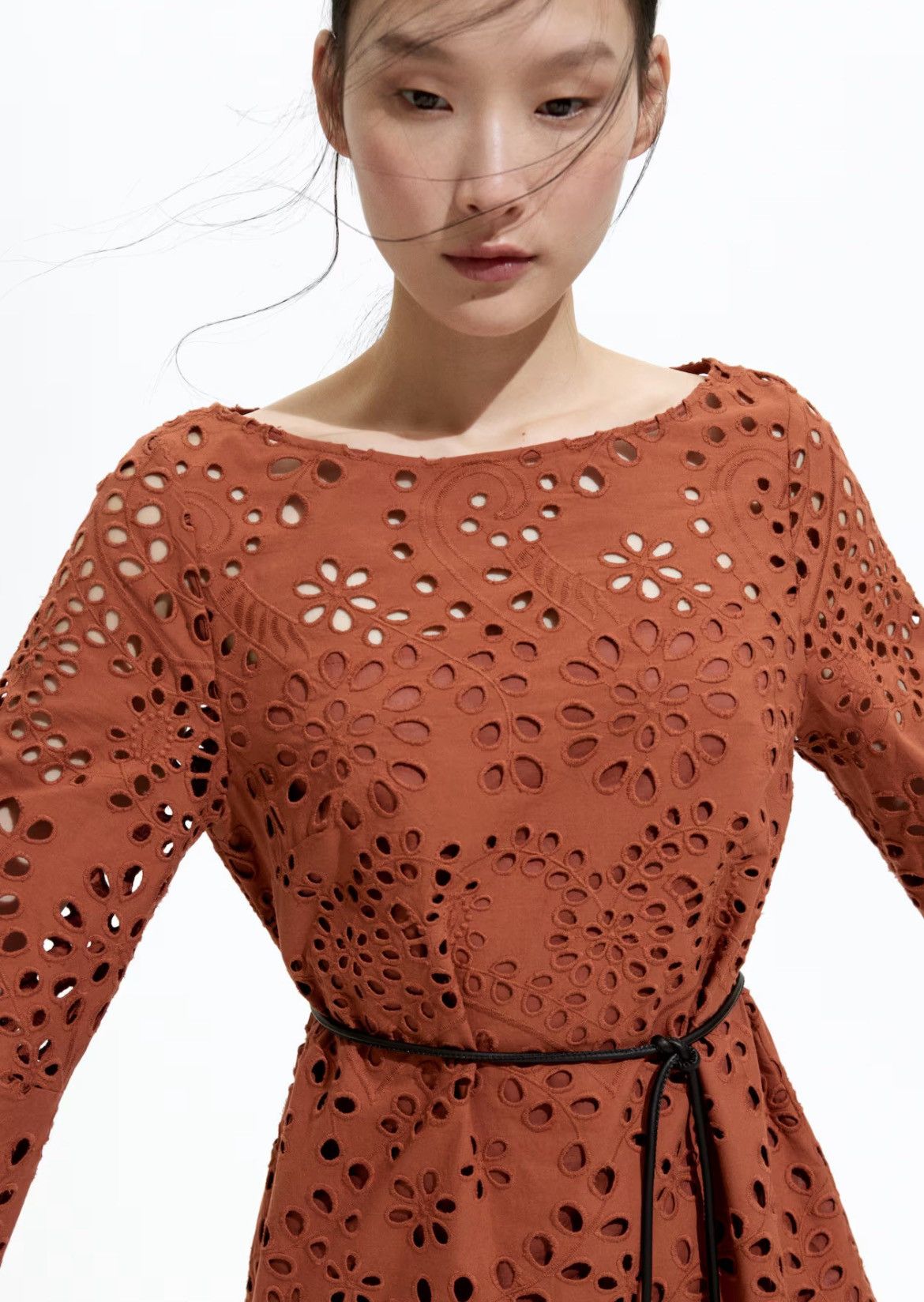 h&m embroidered dress The Haven Embroidered Midi Dress main image 0