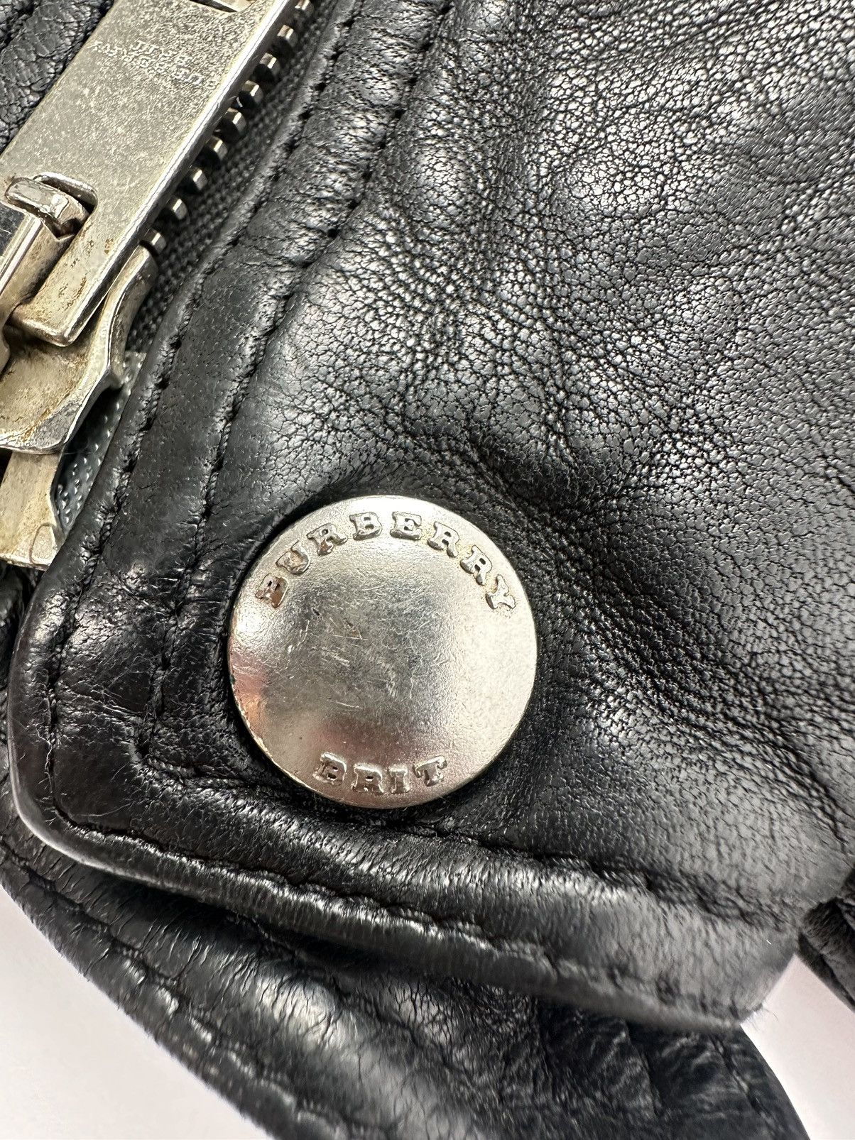 Burberry × Burberry Prorsum Burberry Brit Quilted Moto Biker Lamb Leather Jacket Size US M / EU 48-50 / 2 - 16 Thumbnail