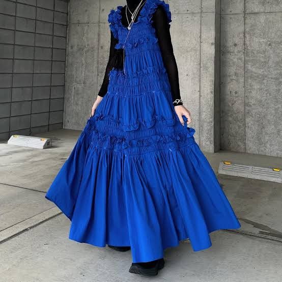 Other PERNA - Deep Blue Ruffle Dress Size S / US 4 / IT 40 - 1 Thumbnail