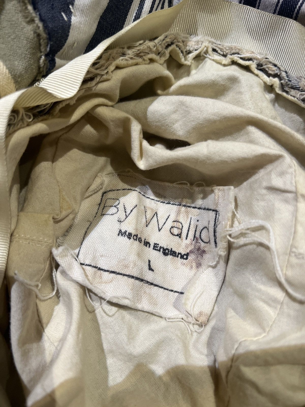 By Walid By Walid 19th Century Ticking Fisherman Hat Size ONE SIZE - 5 Thumbnail