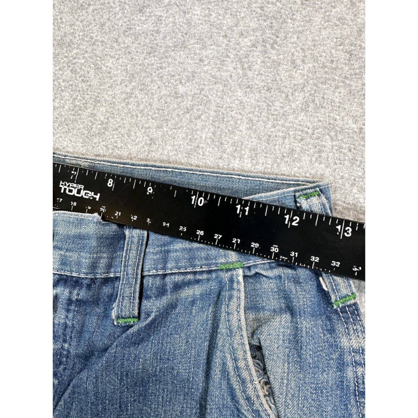 Vintage VINTAGE OshKosh B'gosh Jeans Mens 34 Blue Relaxed Straight Carpenter Workwear Pockets 34in Inseam Canvas Distressed Size 24" / US 00 / IT 34 - 6 Thumbnail