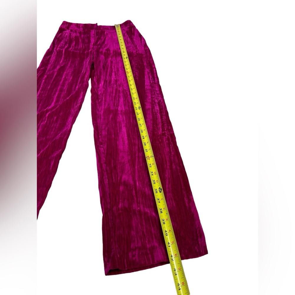 Topshop Topshop l Pink Crinkled Velvet Pant Suit Size 2/4 Size S / US 4 / IT 40 - 7 Thumbnail