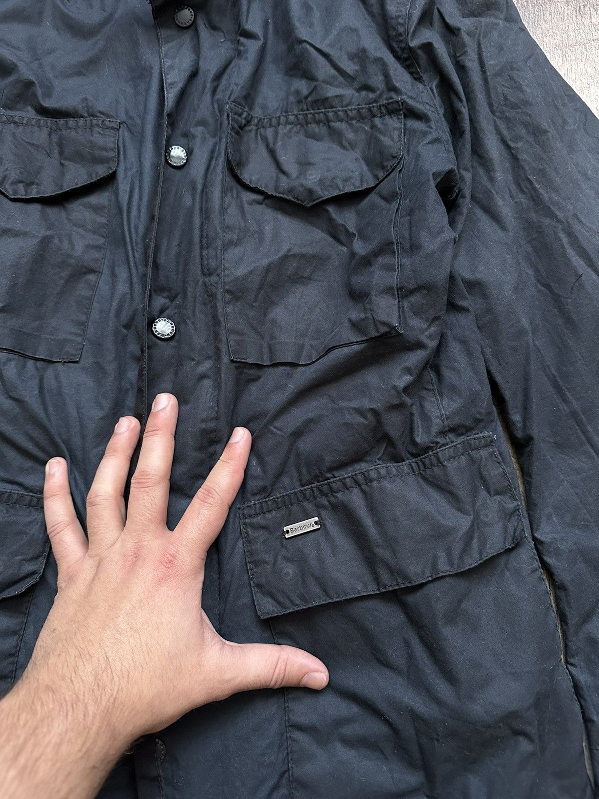 Barbour Vintage Barbour Tailored Sapper Waxed Jacket Size US S / EU 44-46 / 1 - 6 Thumbnail