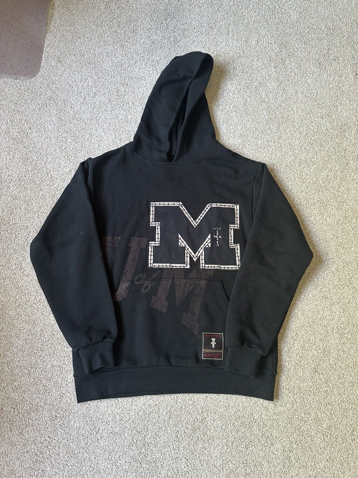 image of Travis Scott Michigan Sweatshirt Size Medium in Black, Men's