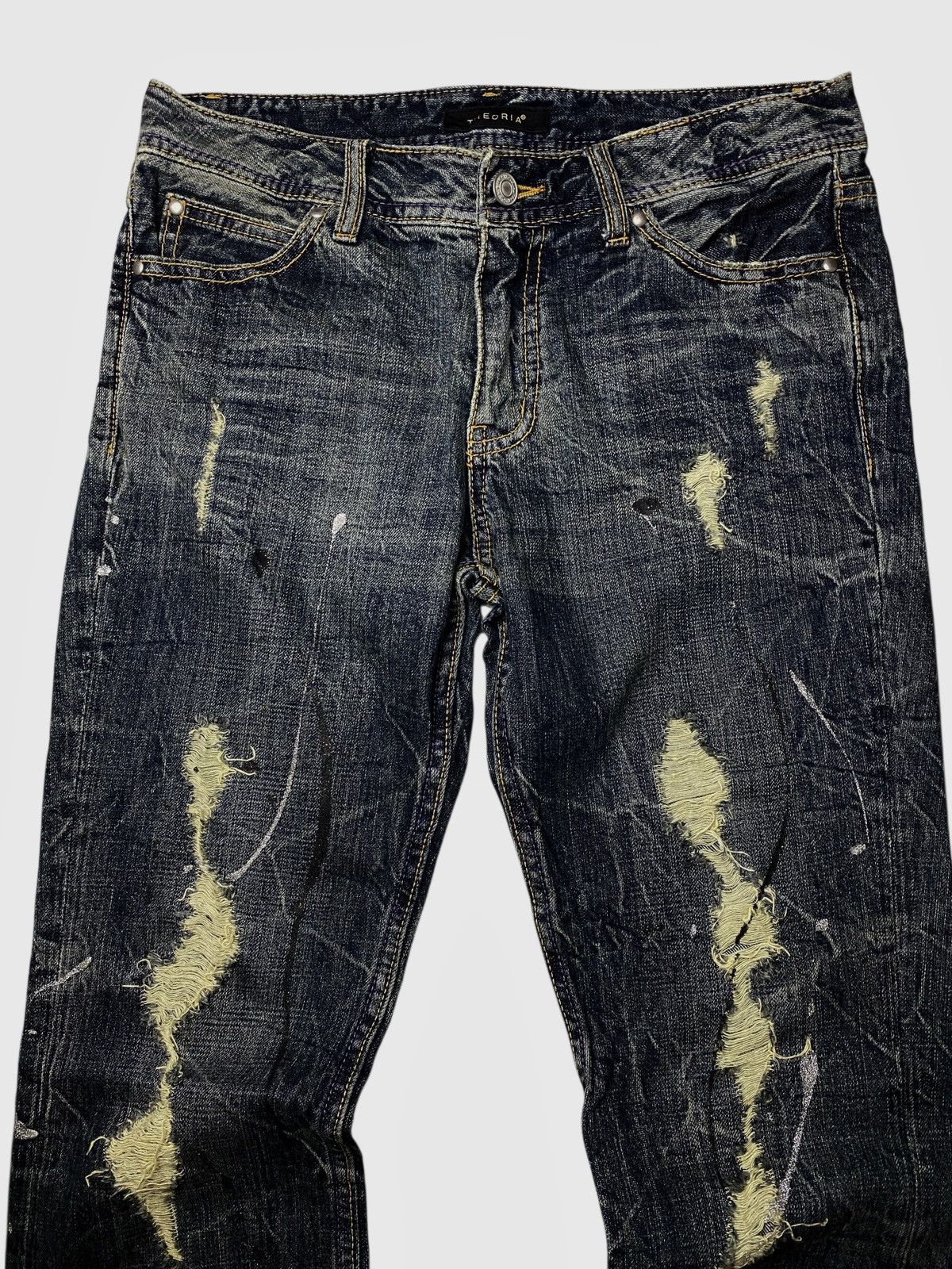 If Six Was Nine 2000's Theoria Seawash Flared Jeans Size US 28 / EU 44 - 2 Thumbnail