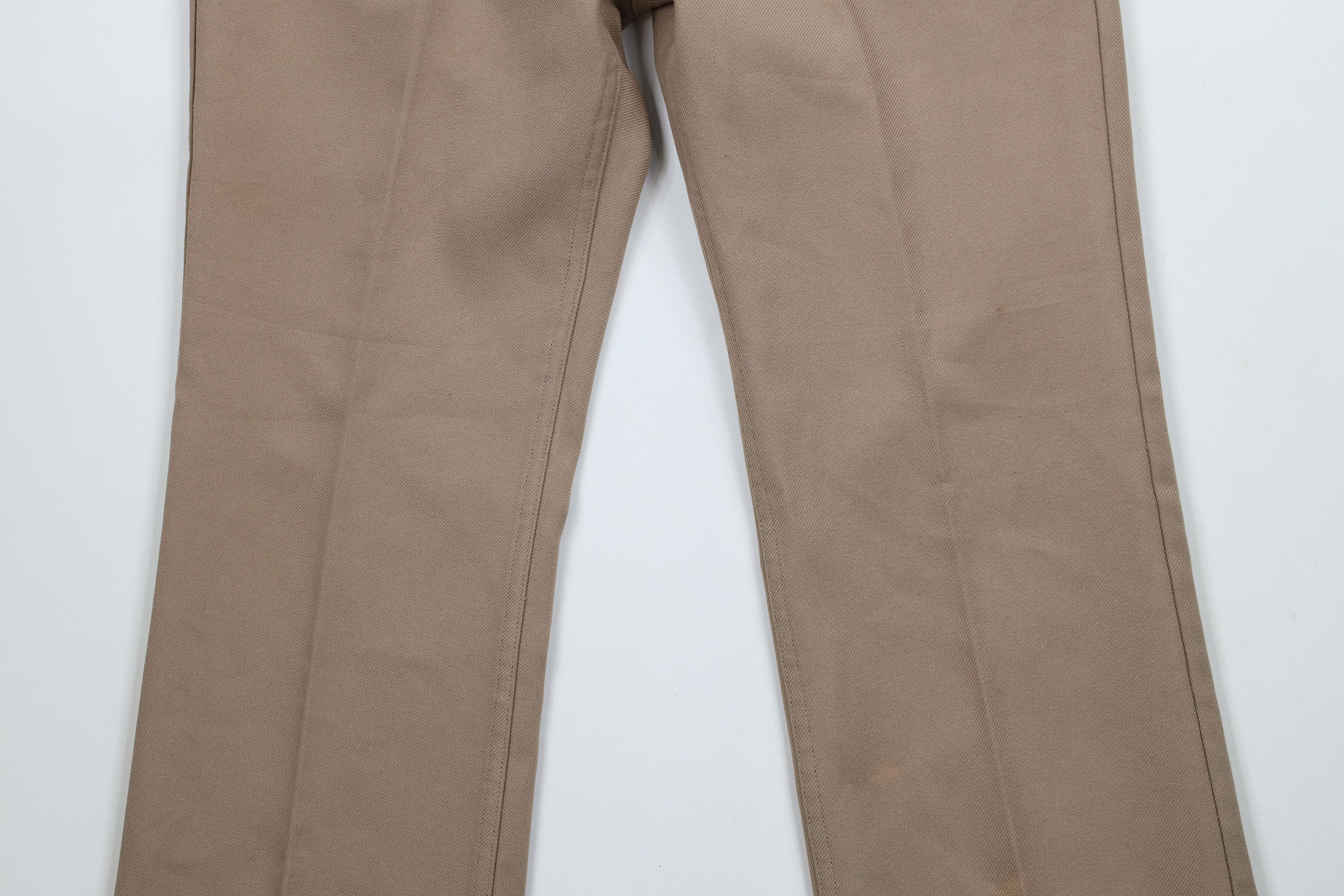 Levi's × Vintage Vintage 90s Levis Flared Wide Leg Knit Chino Pants Beige USA Size US 36 / EU 52 - 3 Thumbnail