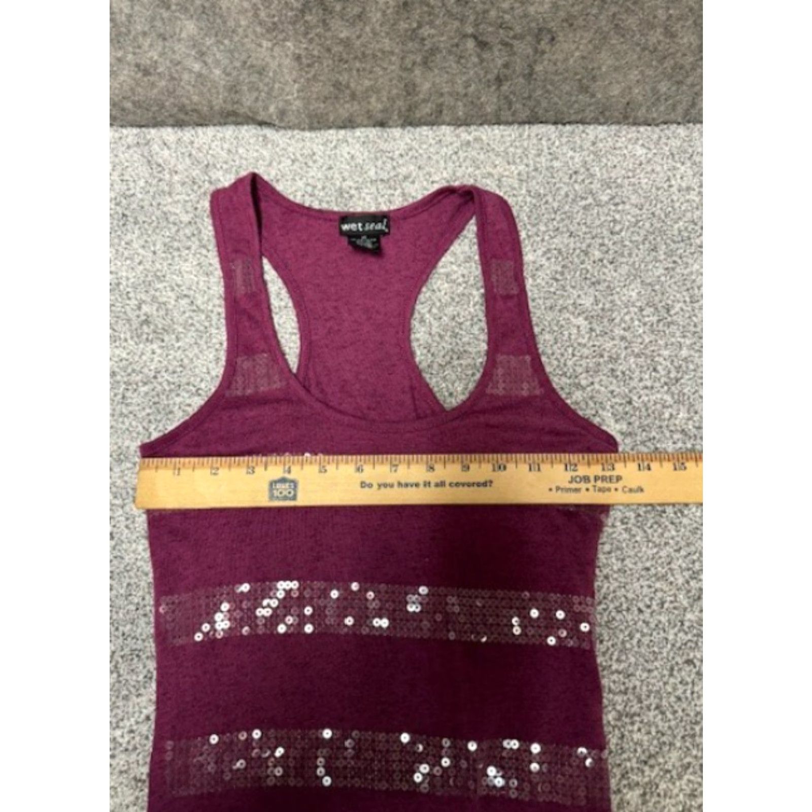 Vintage Wet Seal Tank Top Womens XS Sequins Embellished Fairy Grunge Festival 90s Y2K Tank Womens XS Purple Sequin Casual Vintage No Size XS / US 0-2 / IT 36-38 - 4 Thumbnail