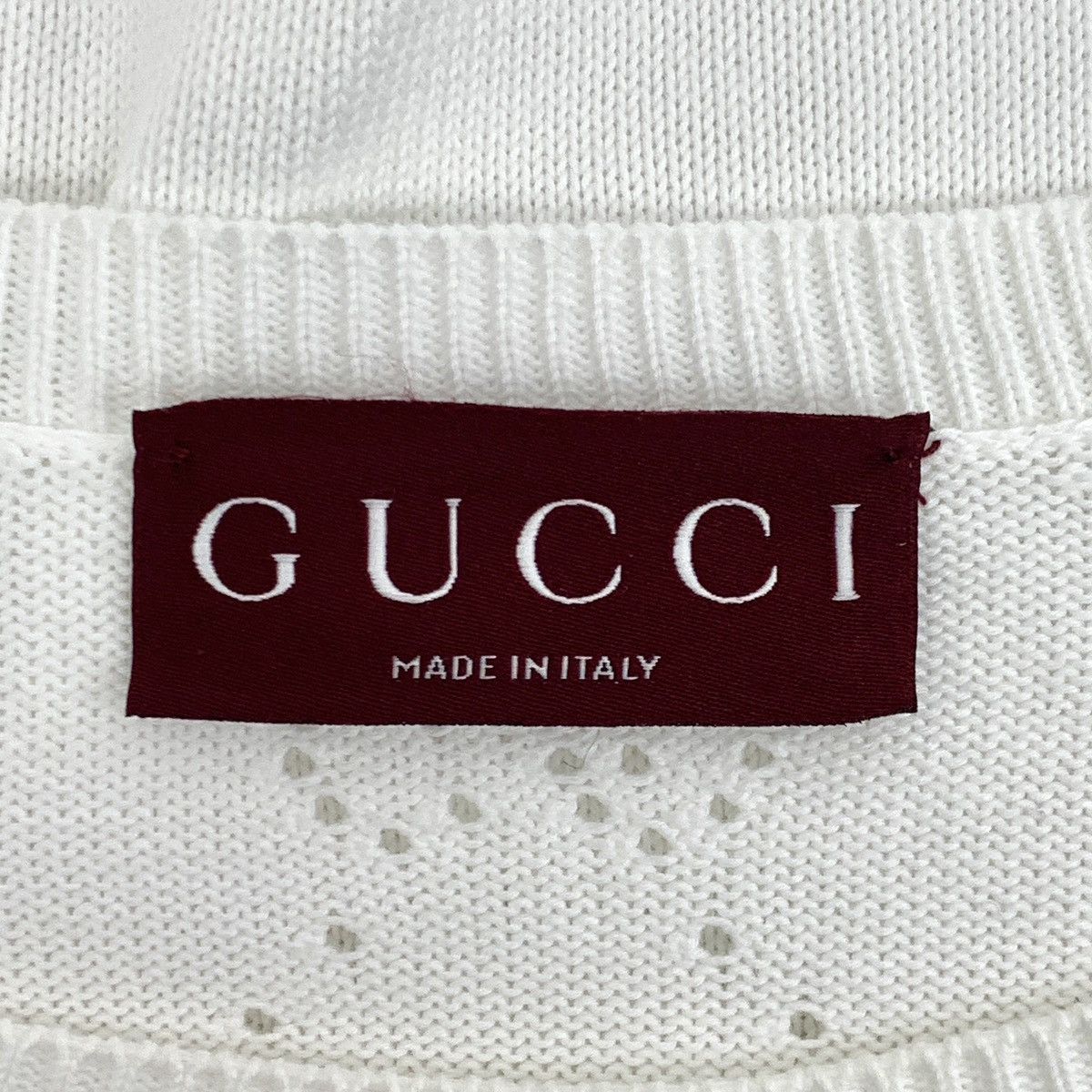 Gucci Gucci White Double G Hollow Out Short Sleeve Knit Top K26WX Size S / US 4 / IT 40 - 5 Thumbnail