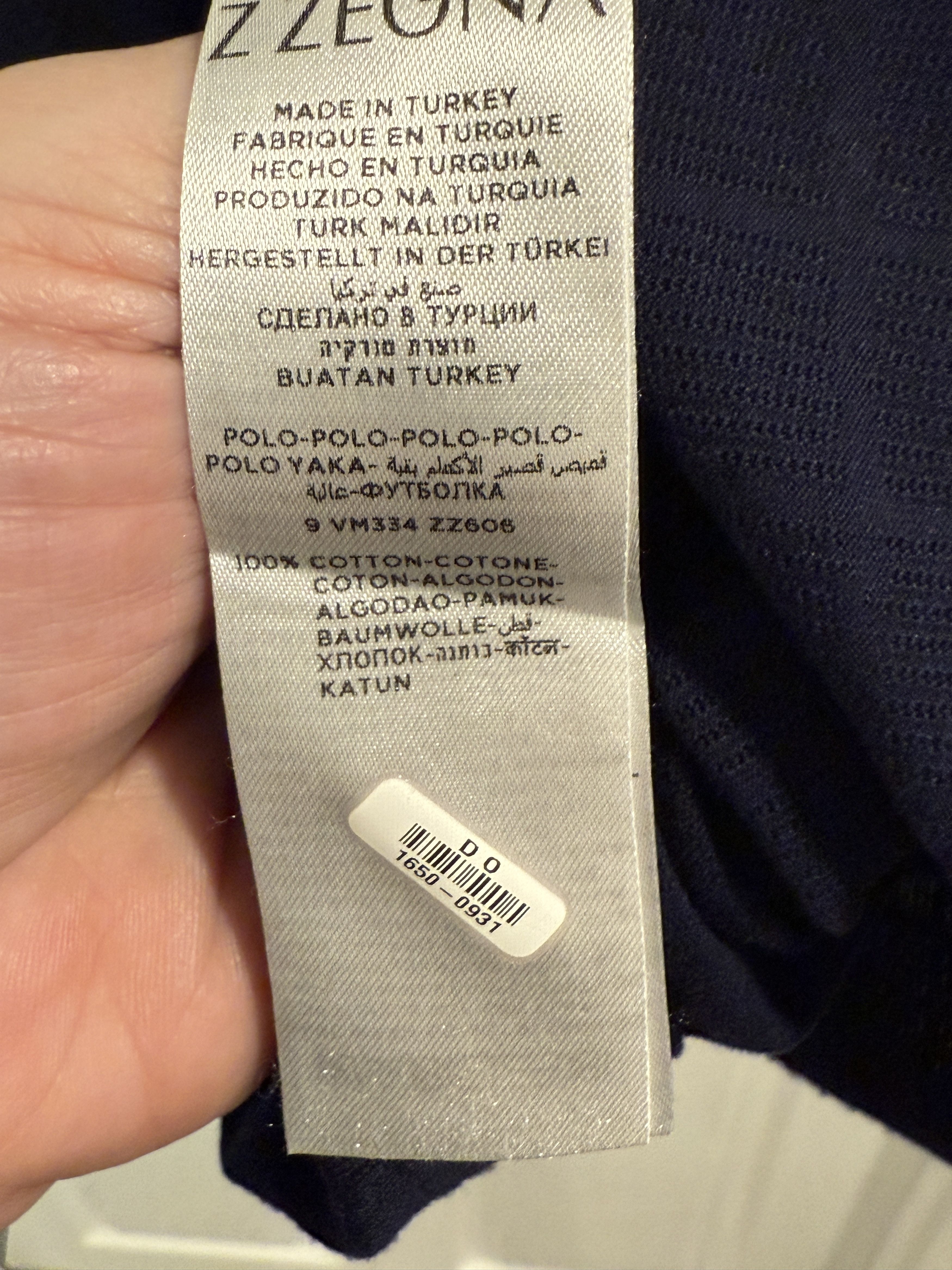 Z Zegna Zegna Polo--ZZegna Line Size XL Navy Size US XL / EU 56 / 4 - 4 Thumbnail