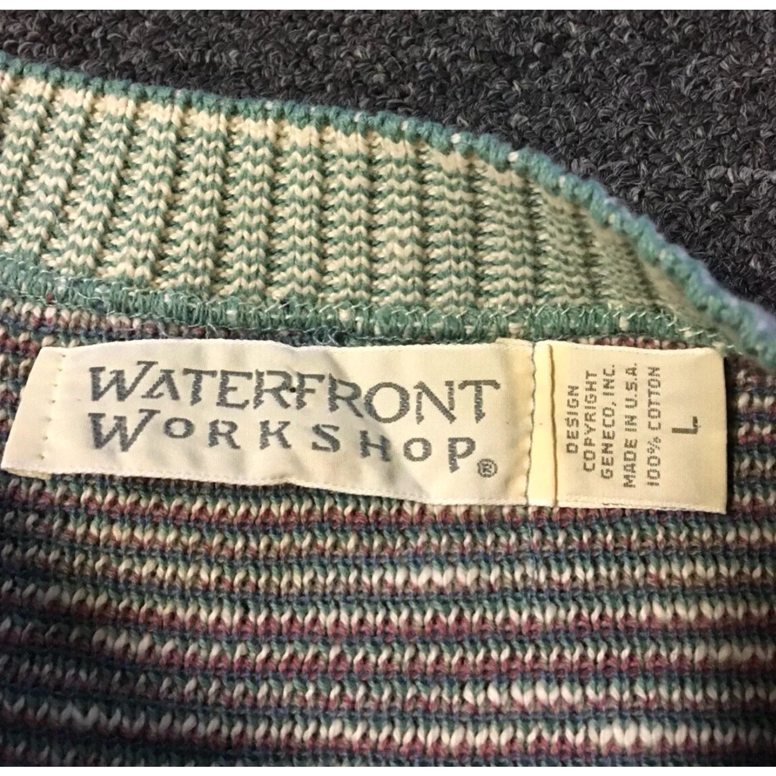 Vintage VINTAGE 90s Waterfront Workshop Golf All Over Print Sweater M USA Sport Sailing 80s Size US M / EU 48-50 / 2 - 6 Thumbnail