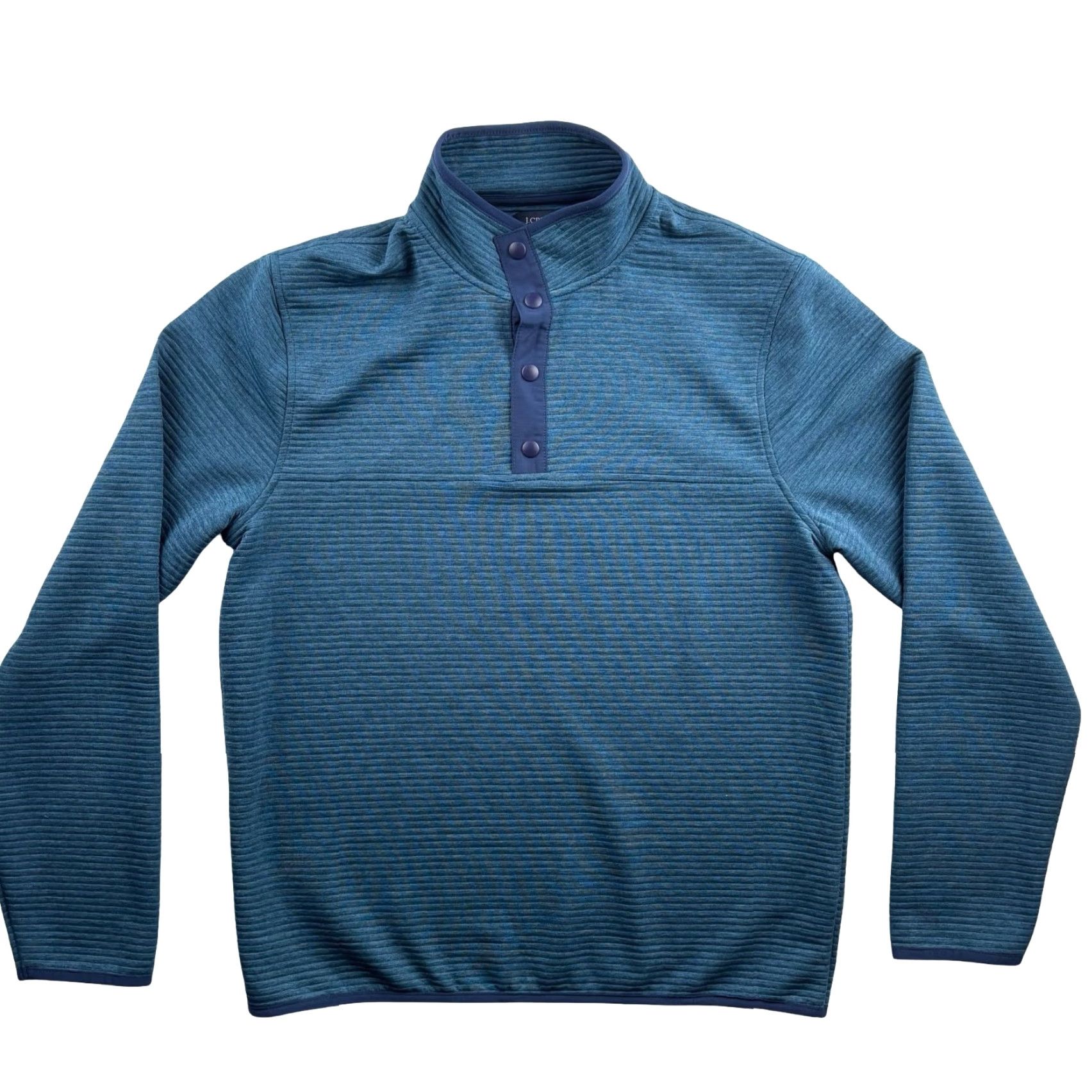 J.Crew J. Crew Men’s Sweatshirt Performance Authentic Fleece Snap Blue Medium Mens Size US M / EU 48-50 / 2 - 2 Thumbnail