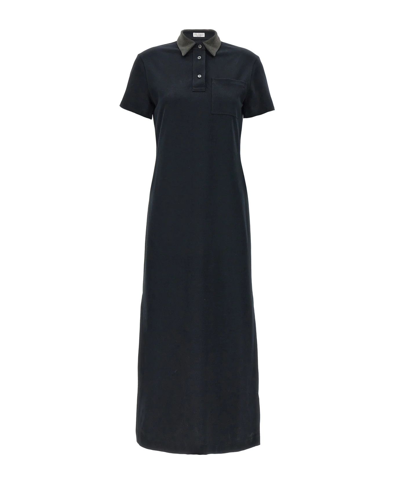 Brunello Cucinelli o1y0725 Maxi Dress in Black Size M / US 6-8 / IT 42-44 - 1 Thumbnail