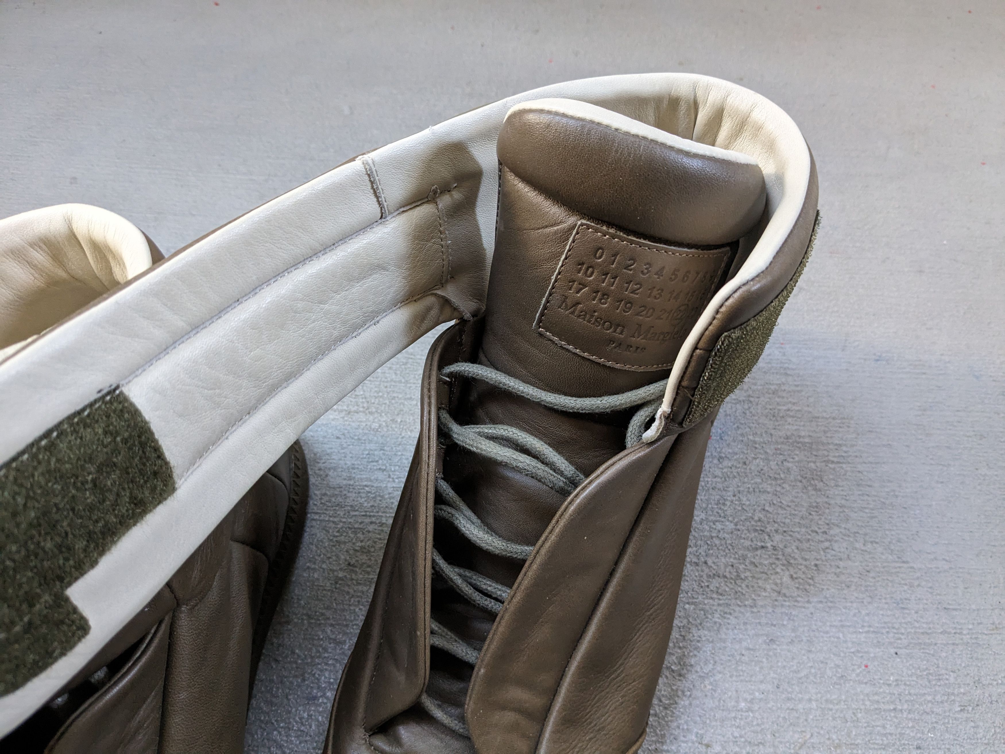 Maison Margiela Maison Margiela Future 9 Olive Green Leather High Tops Size US 9 / EU 42 - 8 Thumbnail