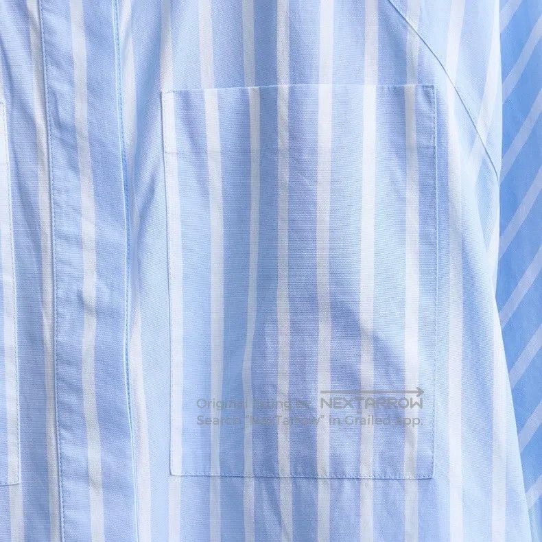 Jil Sander Jil Sander size 36 Ladies Blue and White Striped Shirt Dres Size 35" - 3 Thumbnail