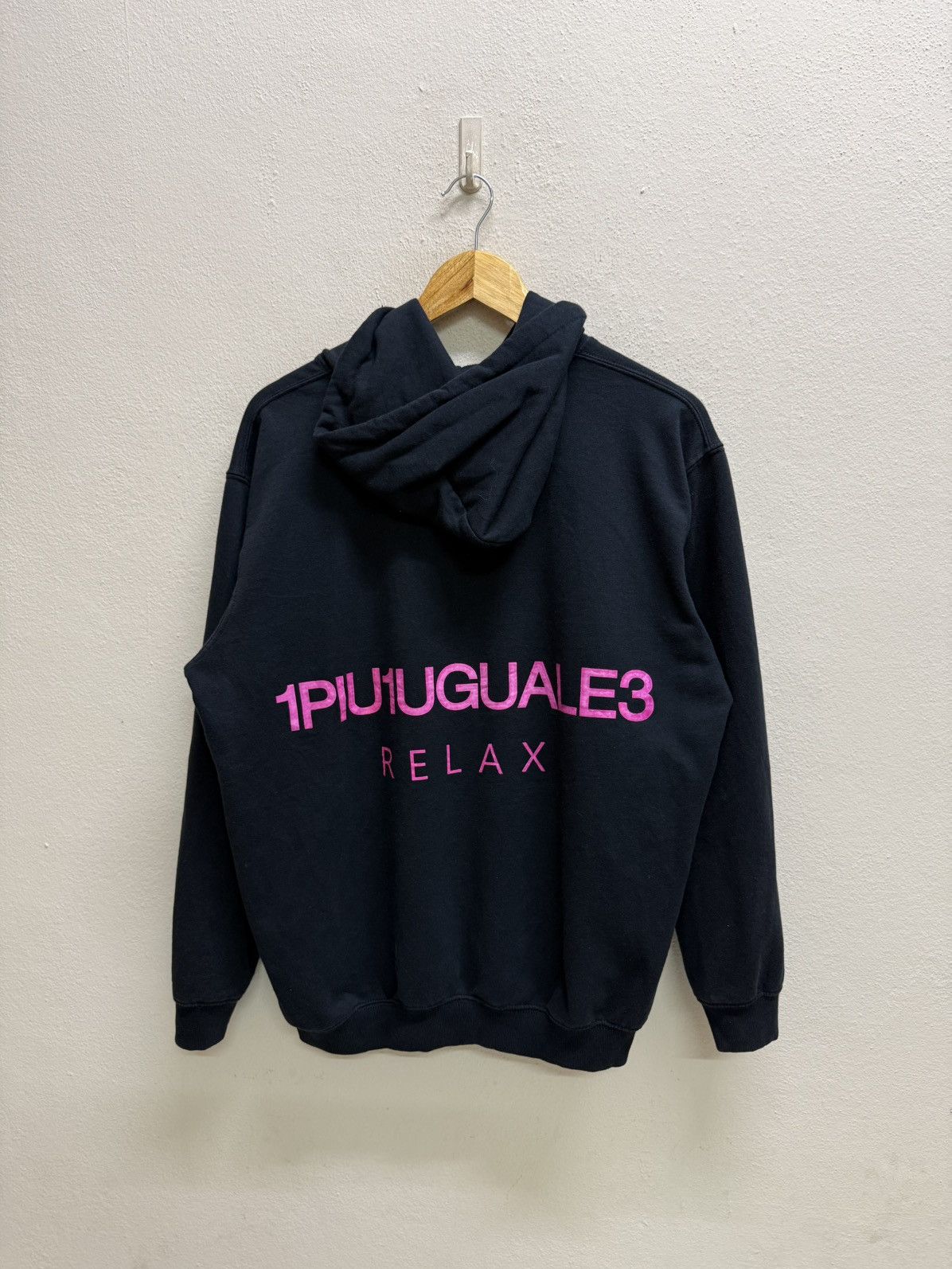 Japanese Brand 1PIU1UGUALE3 pink word pullover sweater hoodie Size US L / EU 52-54 / 3 - 16 Thumbnail