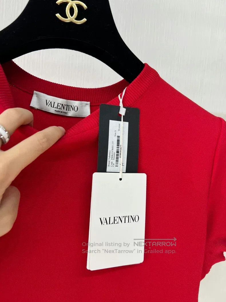 Valentino Valentino Red knitted top Size S / US 4 / IT 40 - 2 Thumbnail