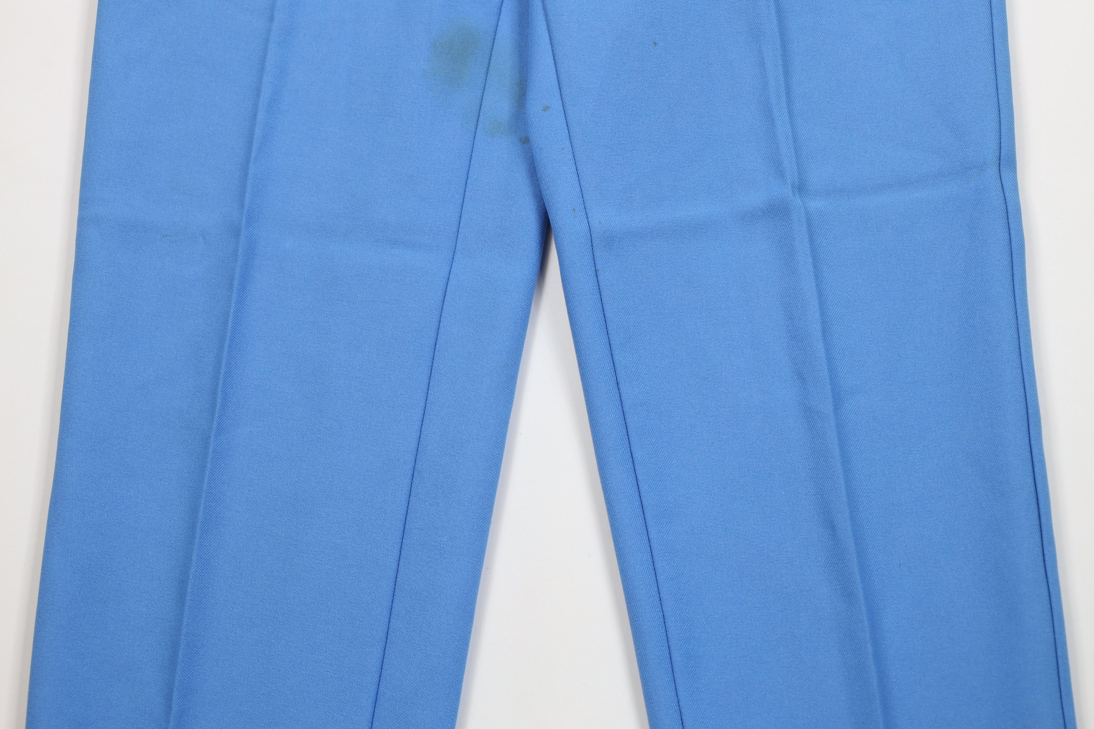 Levi's Vintage 70s 80s Levis Knit Pleated Chino Pants Blue USA Size 34" / US 12 / IT 48 - 3 Thumbnail