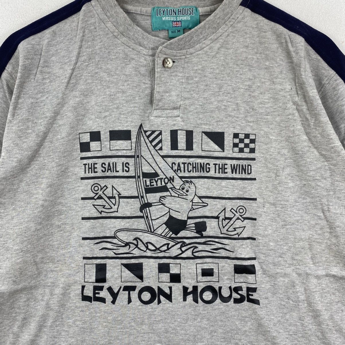 Vintage Vintage 90s Leyton House Sailing Henley Shirt Grey Size M Size US M / EU 48-50 / 2 - 4 Thumbnail