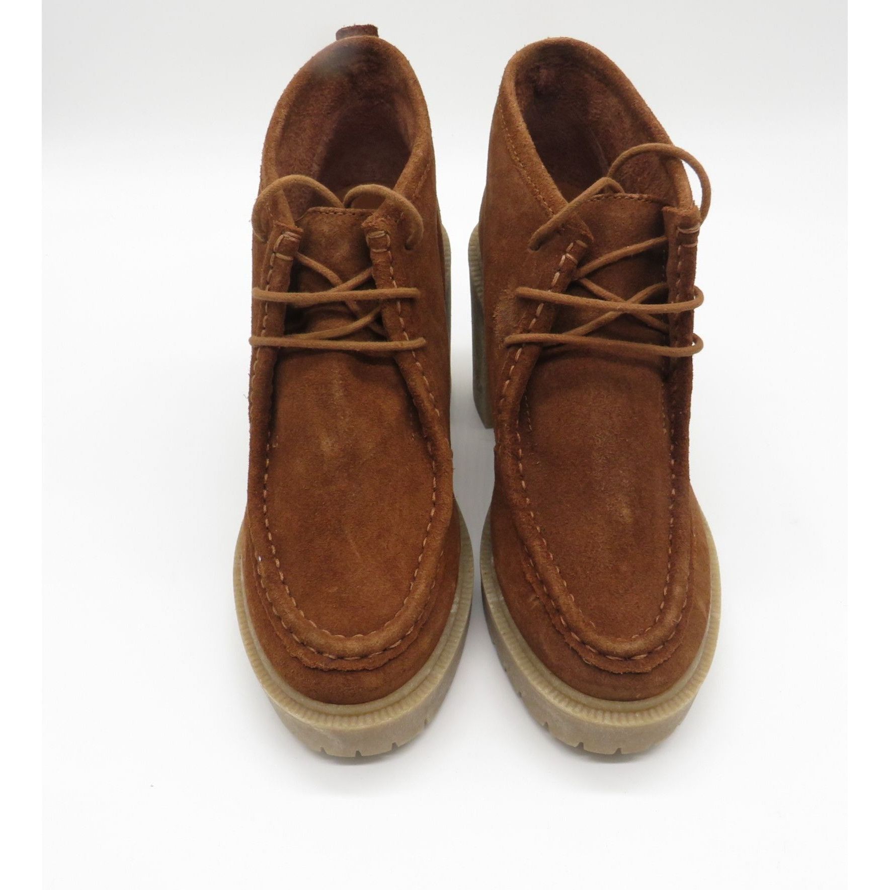 Lucky Brand Lucky Brand Women's 5.5 Brown Leather Lace-Up Heeled Ankle B Size US 5.5 / IT 35.5 - 2 Thumbnail