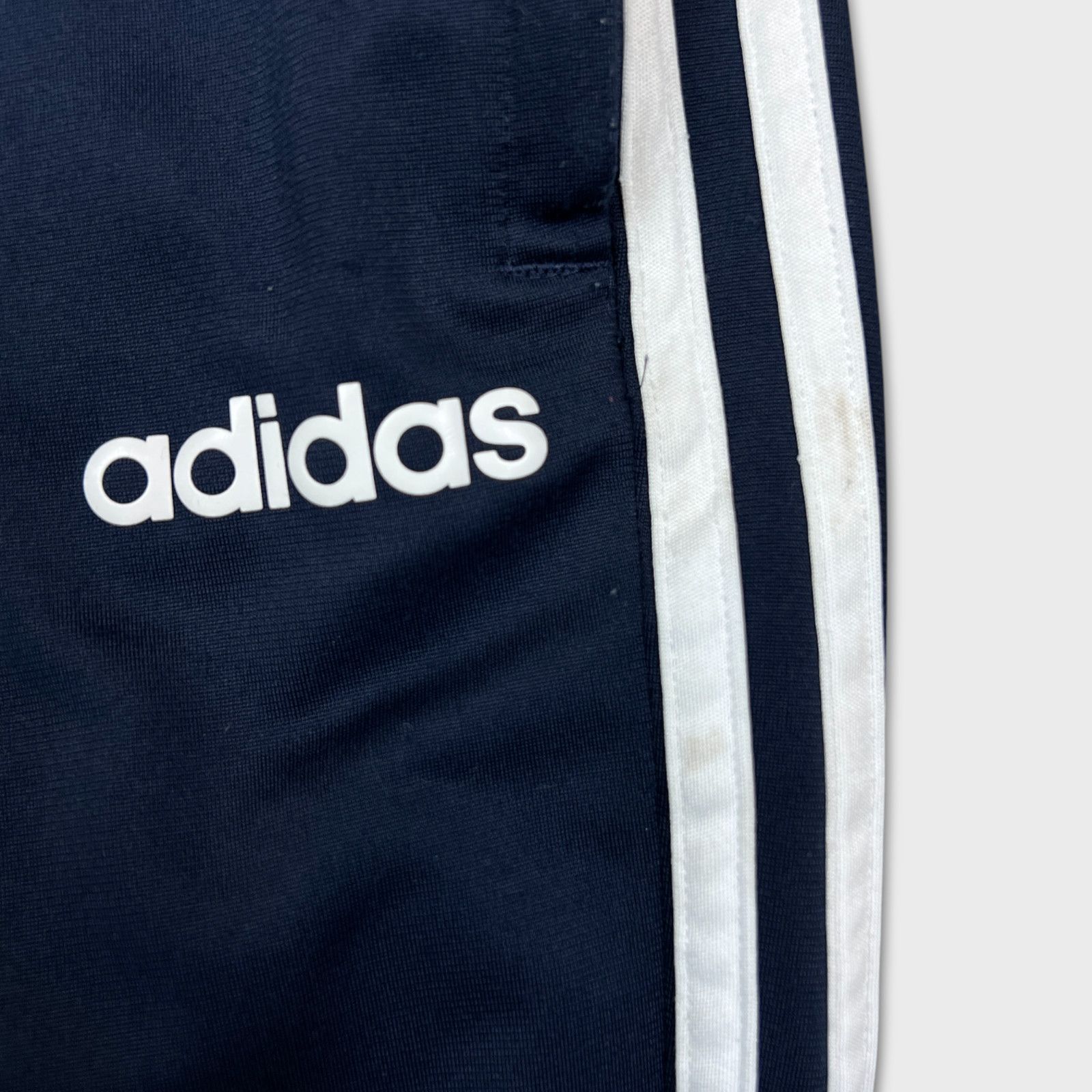 Adidas × Vintage Adidas Track Pants Medium 3 Stripe Spell Out Straight Jogger Size US 30 / EU 46 - 3 Thumbnail