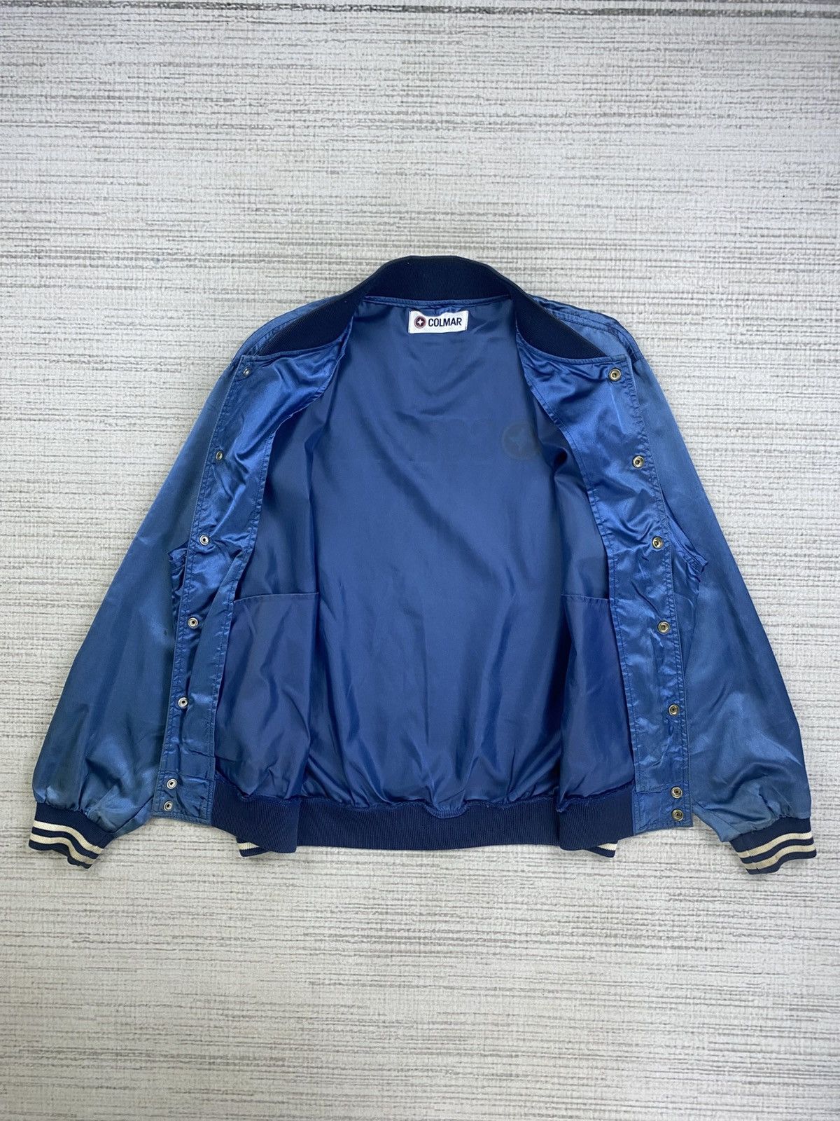 Colmar × Japanese Brand Vintage Colmar Rare Satin Big Logo Varsity Jacket Size US L / EU 52-54 / 3 - 5 Thumbnail