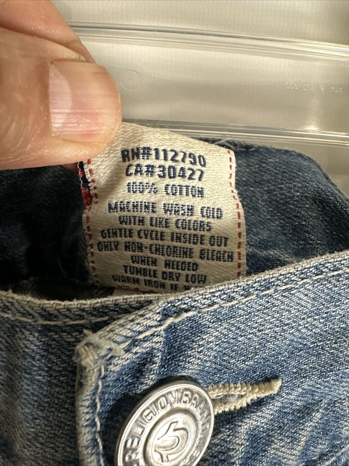 True Religion × Vintage True Religion Men's Straight Leg Denim Blue Jeans Size 38 Size US 38 / EU 54 - 9 Thumbnail