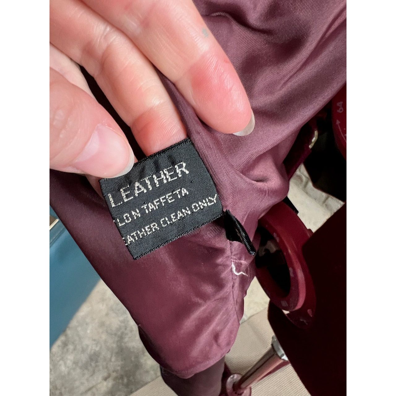High Sierra leather Jacket OXBLOOD red burgundy wine cropped puff sleeve Size XL / US 12-14 / IT 48-50 - 15 Thumbnail