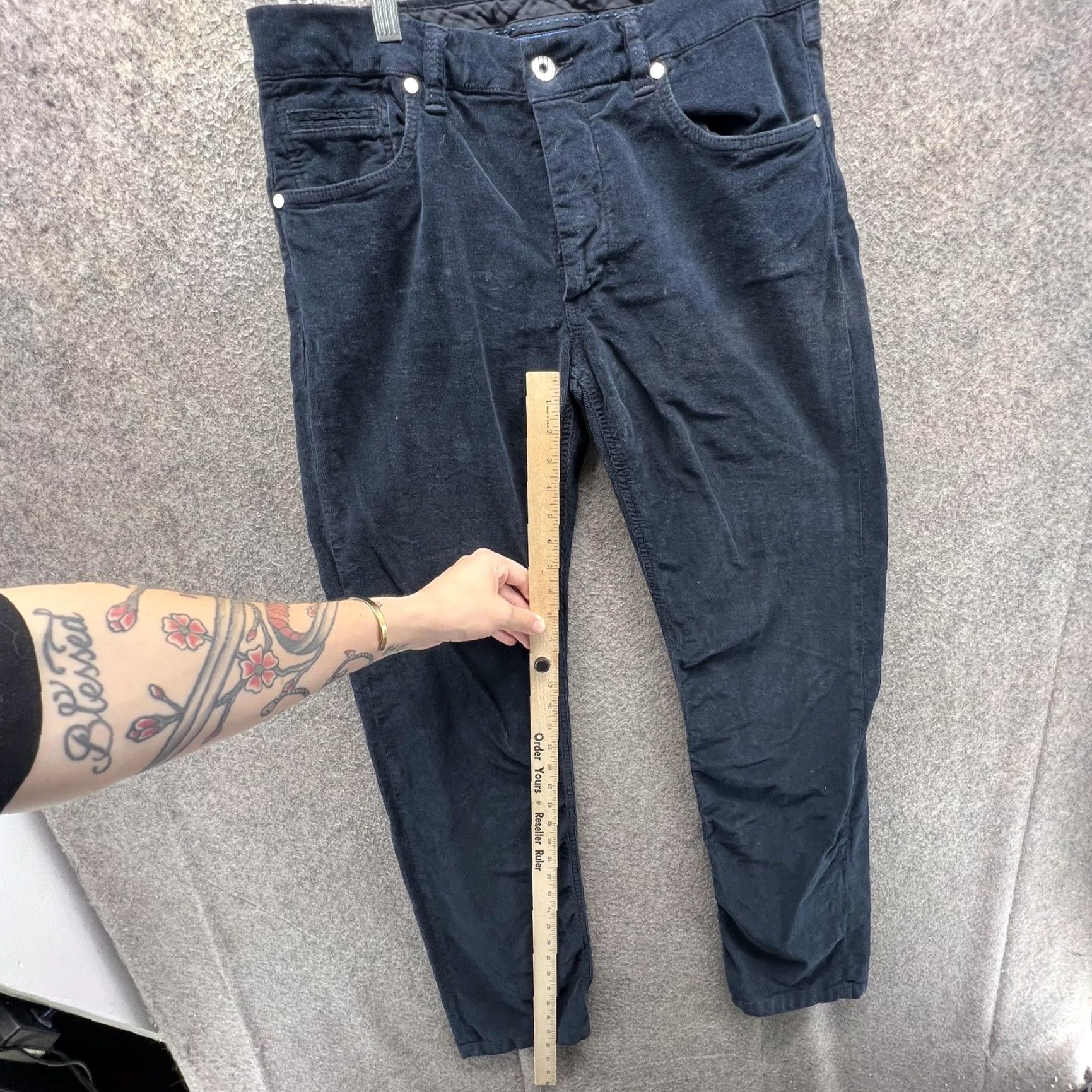 Saks Fifth Avenue Saks Fifth Avenue Pants Mens 32 Blue Corduroy Chino Straight Stretch Casual Size US 32 / EU 48 - 6 Thumbnail