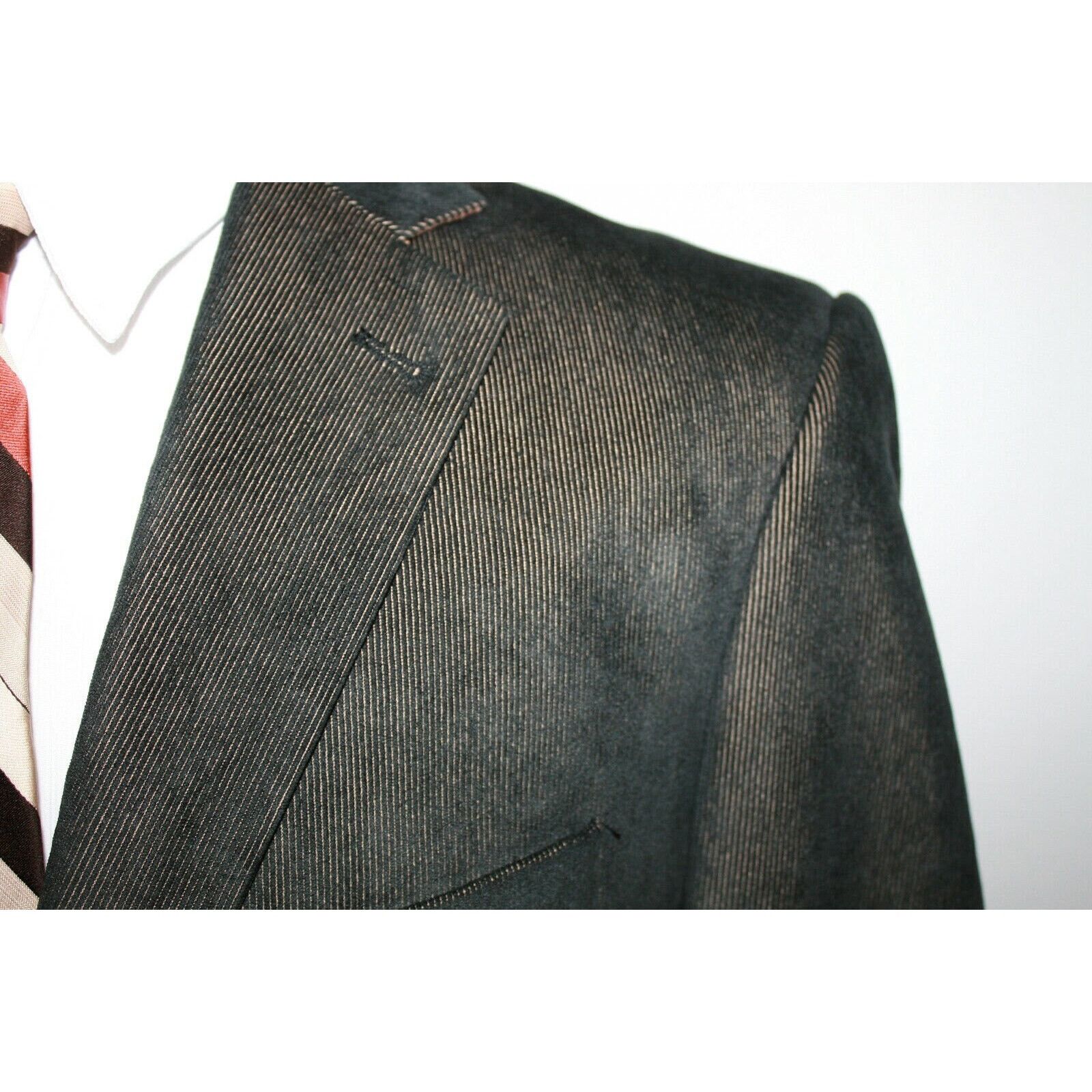 Pronto Uomo 40R Pronto Uomo Mens Blue/Brown Mens Corduroy Blazer Size 40R - 4 Thumbnail