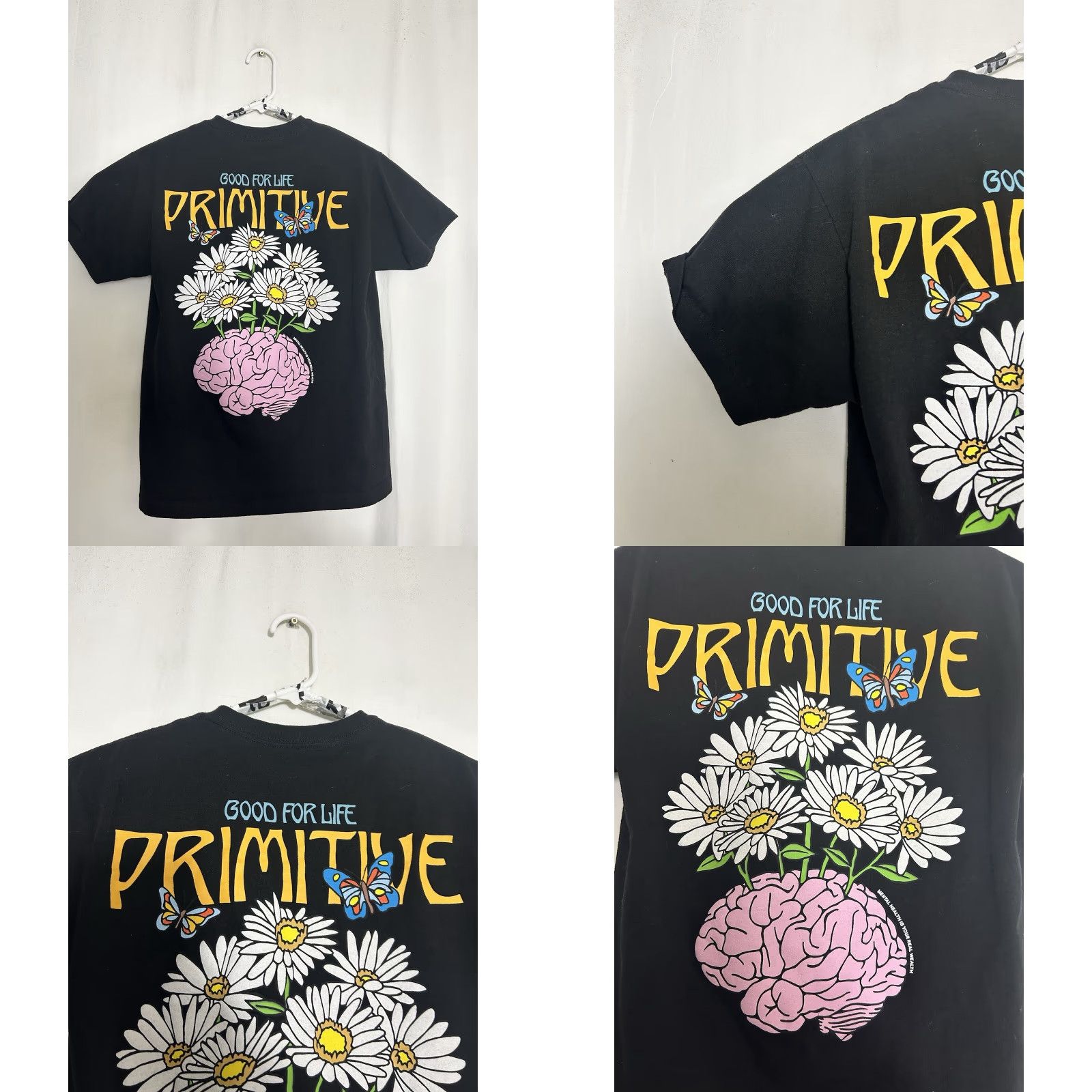 Primitive Primitive Womens Medium Black Graphic Mental Health T-Shirt Size M / US 6-8 / IT 42-44 - 8 Thumbnail