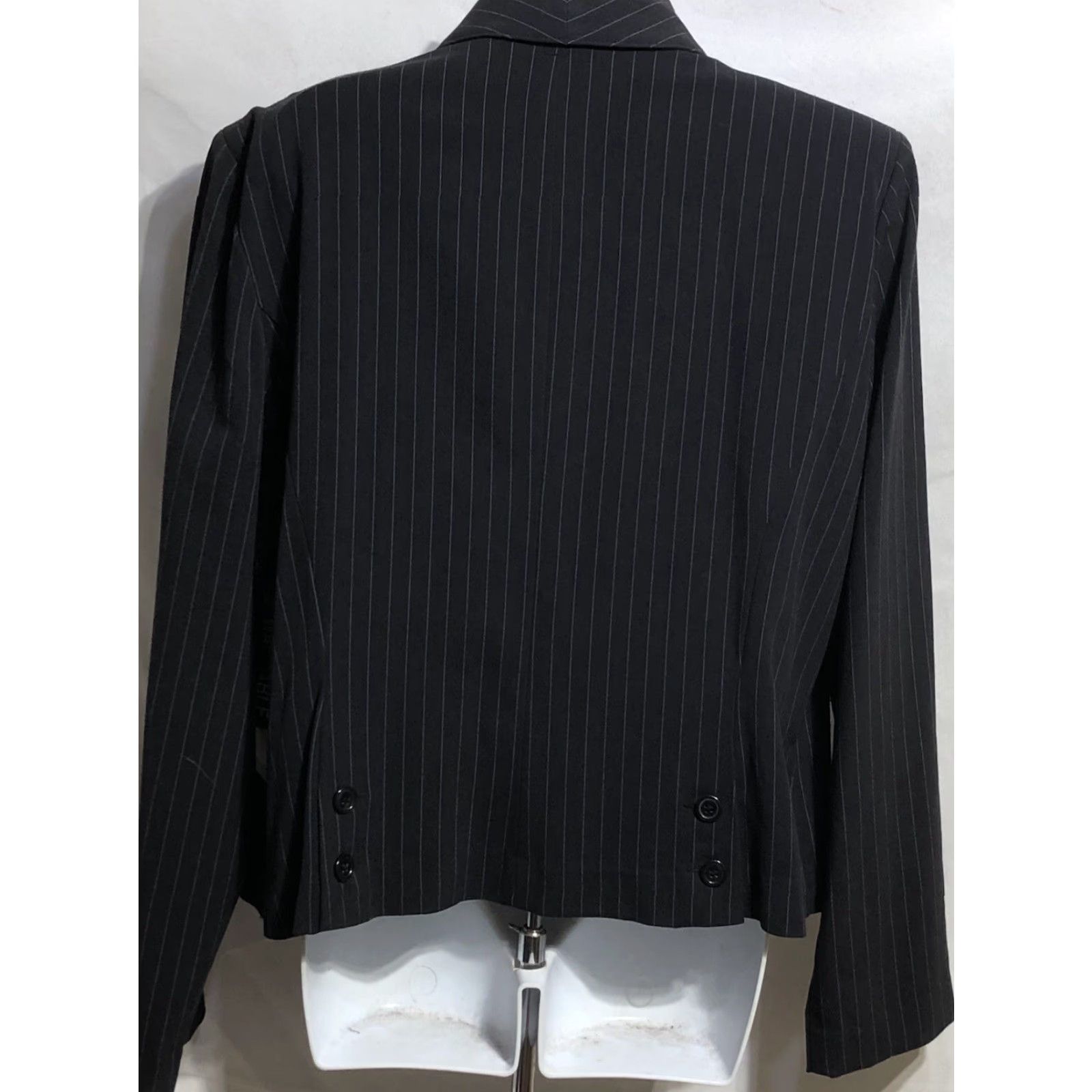 Vintage Danny & Nicole 2pc Suit Navy Stripe Blazer Jacket & Slacks Women 16 Career Office Vintage No Size XXL / US 16-18 / IT 52-54 - 4 Thumbnail
