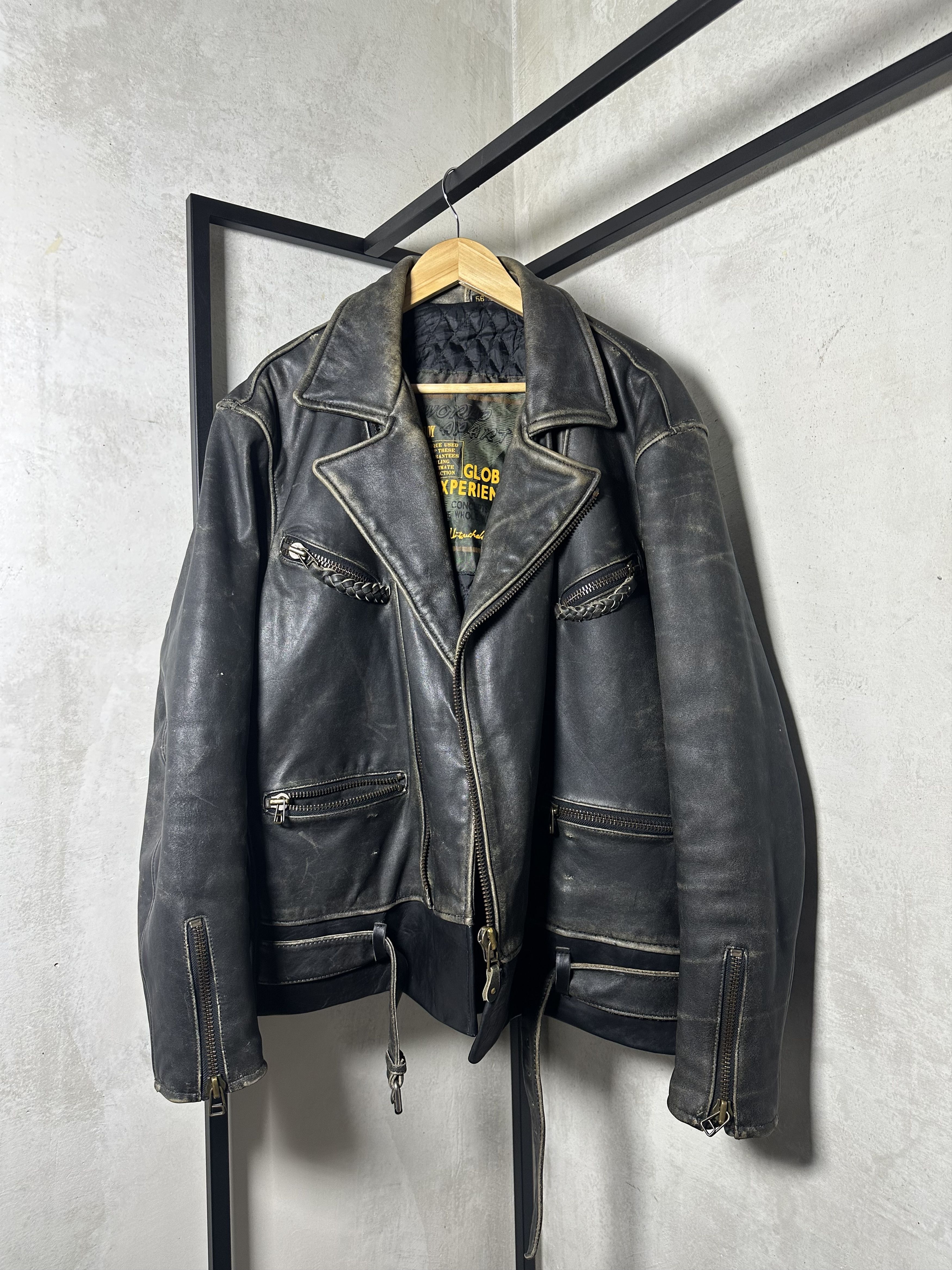 Genuine Leather Genuine Leather Biker Jacket Size US XL / EU 56 / 4 - 4 Thumbnail