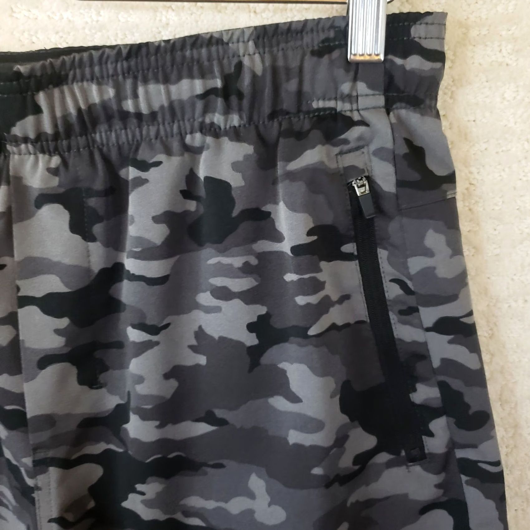 Vintage 90 Degree By Reflex Black Camo Stretch Athletic Running Shorts Mens M Size US 31 - 3 Thumbnail