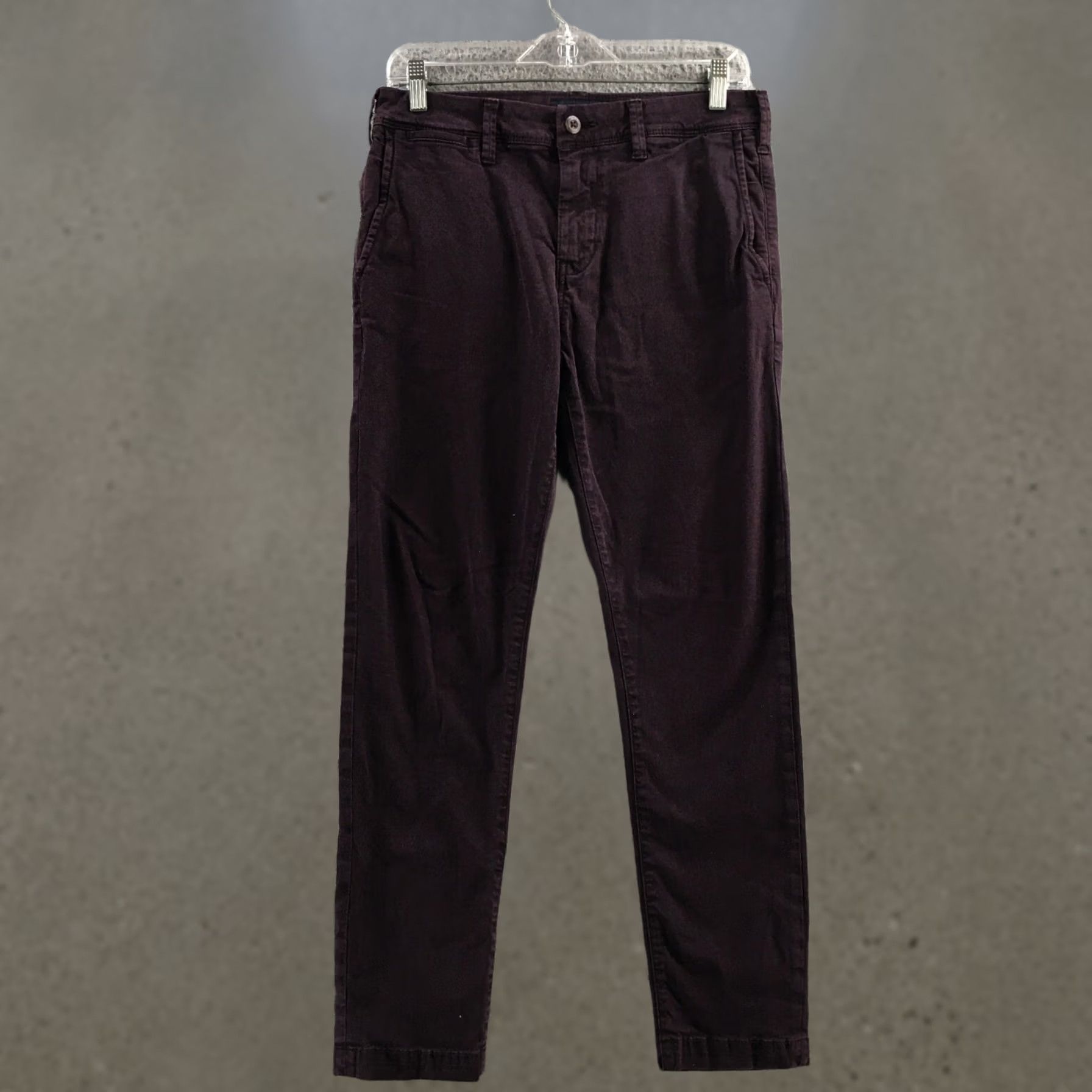 American Eagle Outfitters American Eagle Skinny Chino Pants Mens 29x30 Purple Mid Rise Chino Pants Mens Regular Purple Mens Boys Womens Size US 29 - 1 Thumbnail