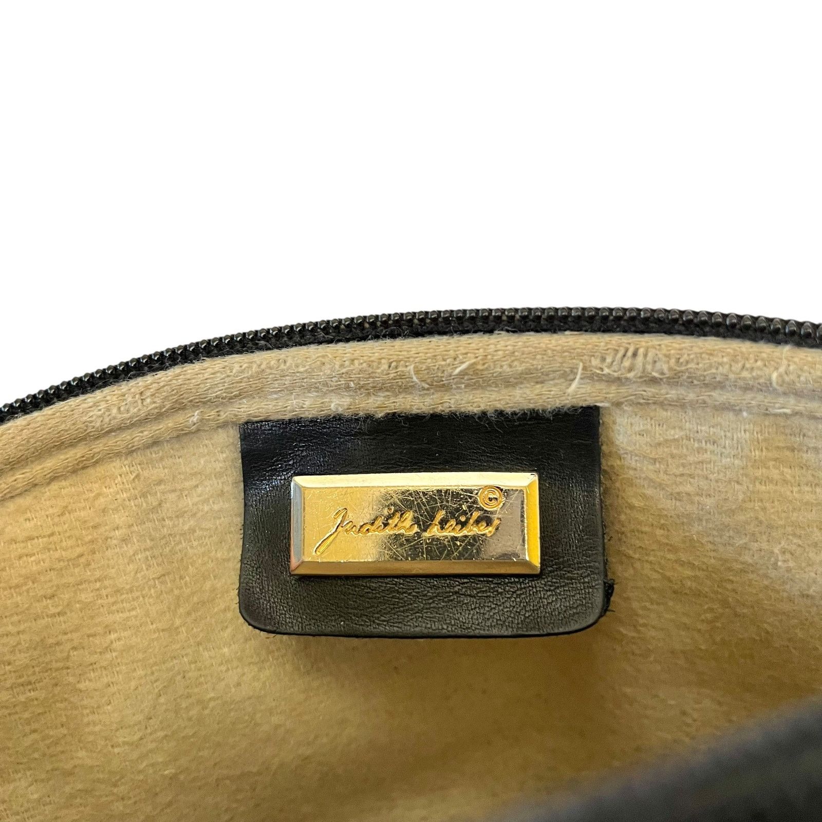 Judith Leiber × Vintage Judith Leiber Vintage Jacquard Logo Leather Trim Evening Bag Size ONE SIZE - 5 Thumbnail