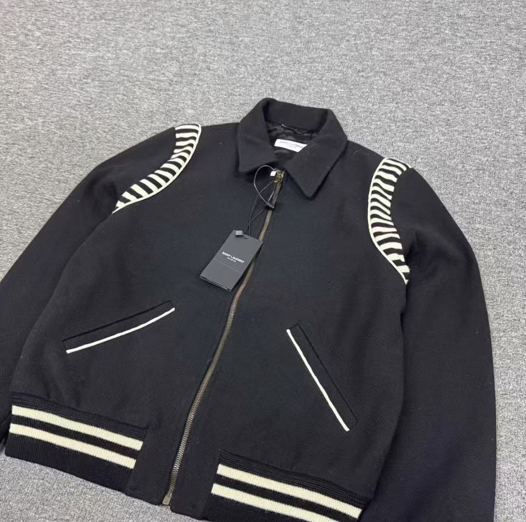 Saint Laurent Paris Saint Laurent Zebra Print Wool Bomber Jacket - dmc Size US M / EU 48-50 / 2 - 7 Thumbnail