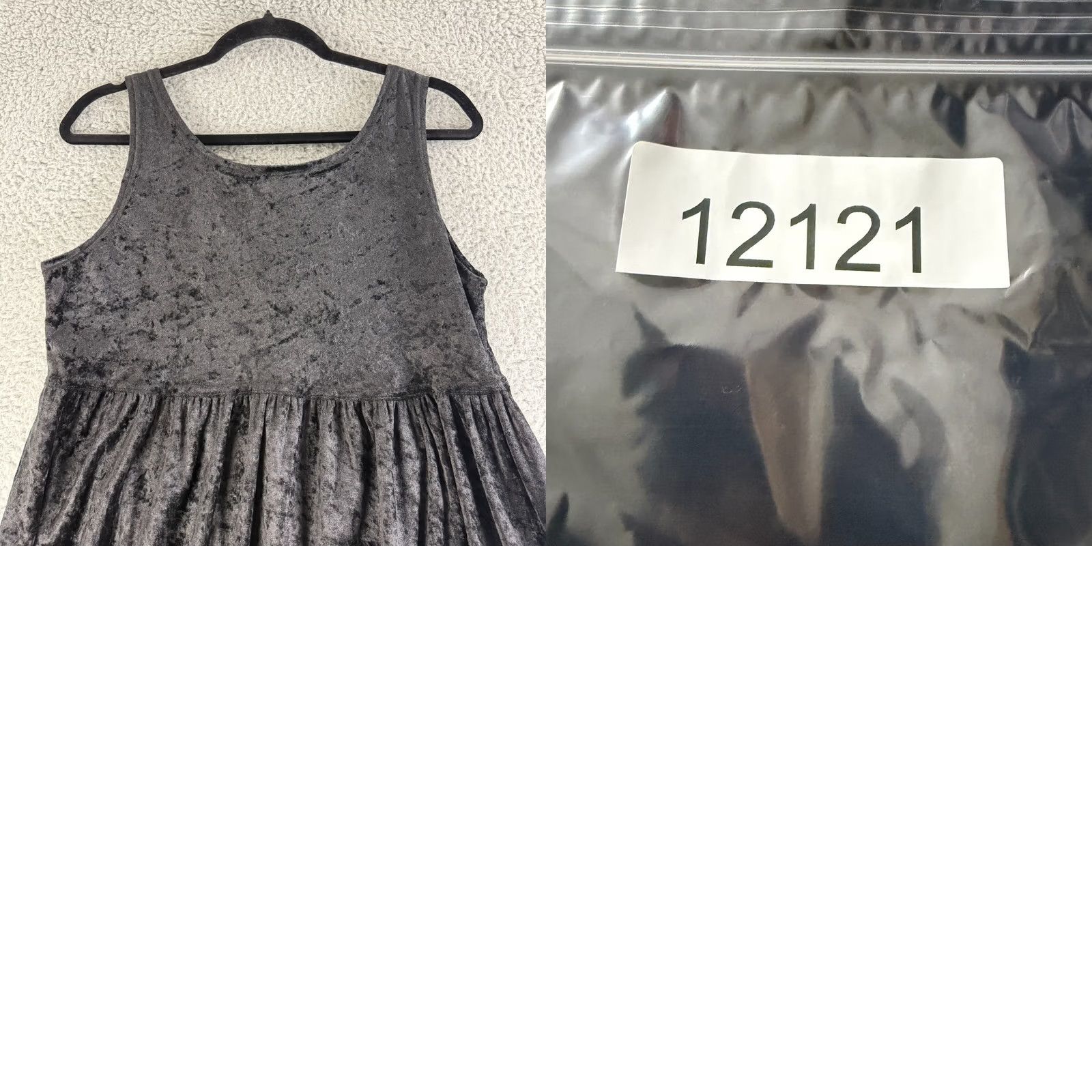 Velvet Vintage Dressing Clio Maxi Dress Womens M Black Velvet Sleeveless USA Made Size M / US 6-8 / IT 42-44 - 9 Thumbnail