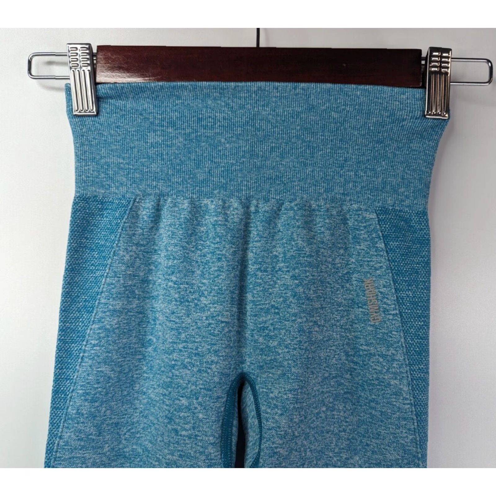 Gymshark Gymshark Leggings Women's XS Compression Blue Marl Size 26" / US 2 / IT 38 - 4 Thumbnail